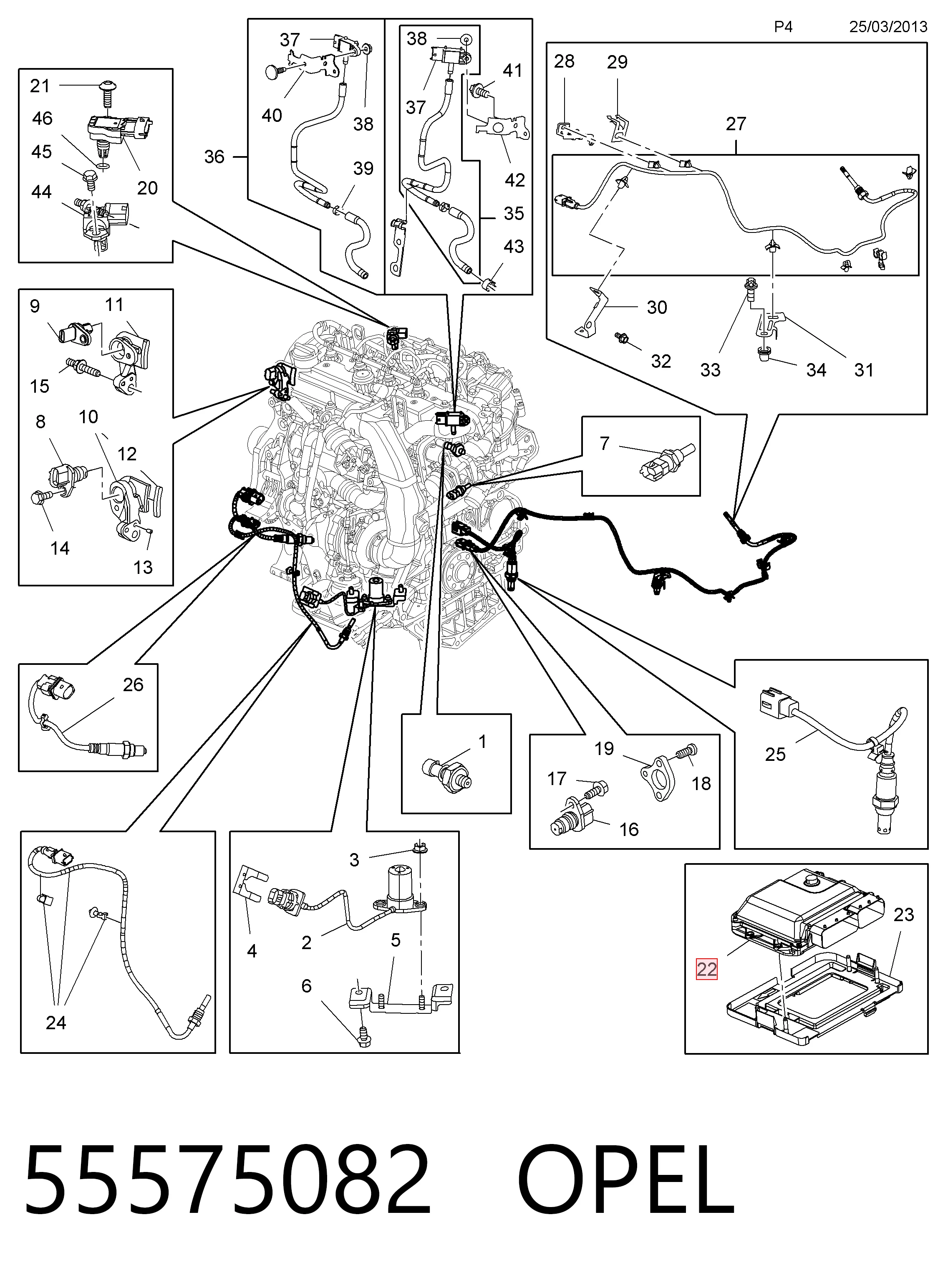 Centralina Del Motor para Opel Astra J 
