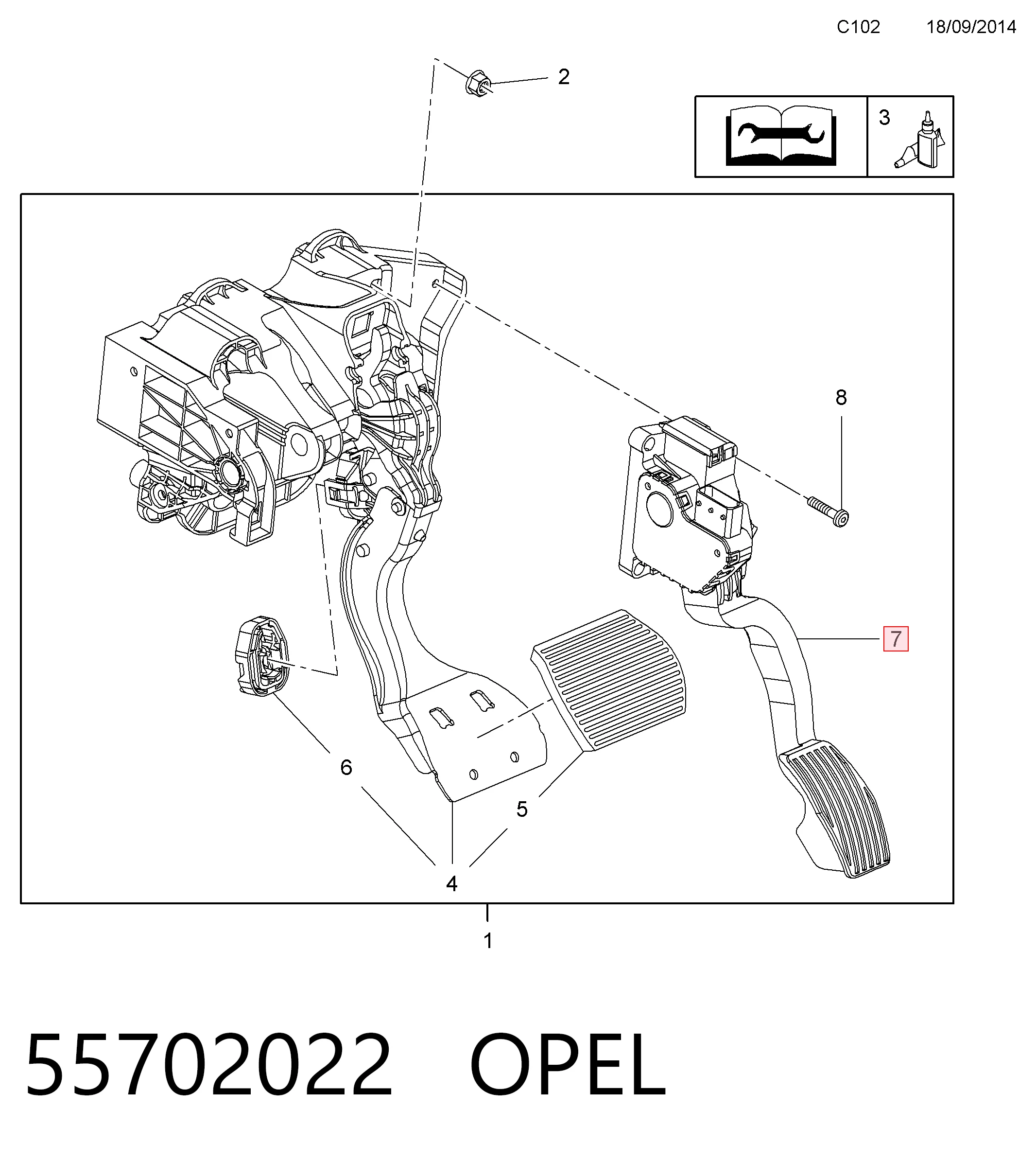 Comprar 13305806 Peugeot/Citroen Pedal del acelerador