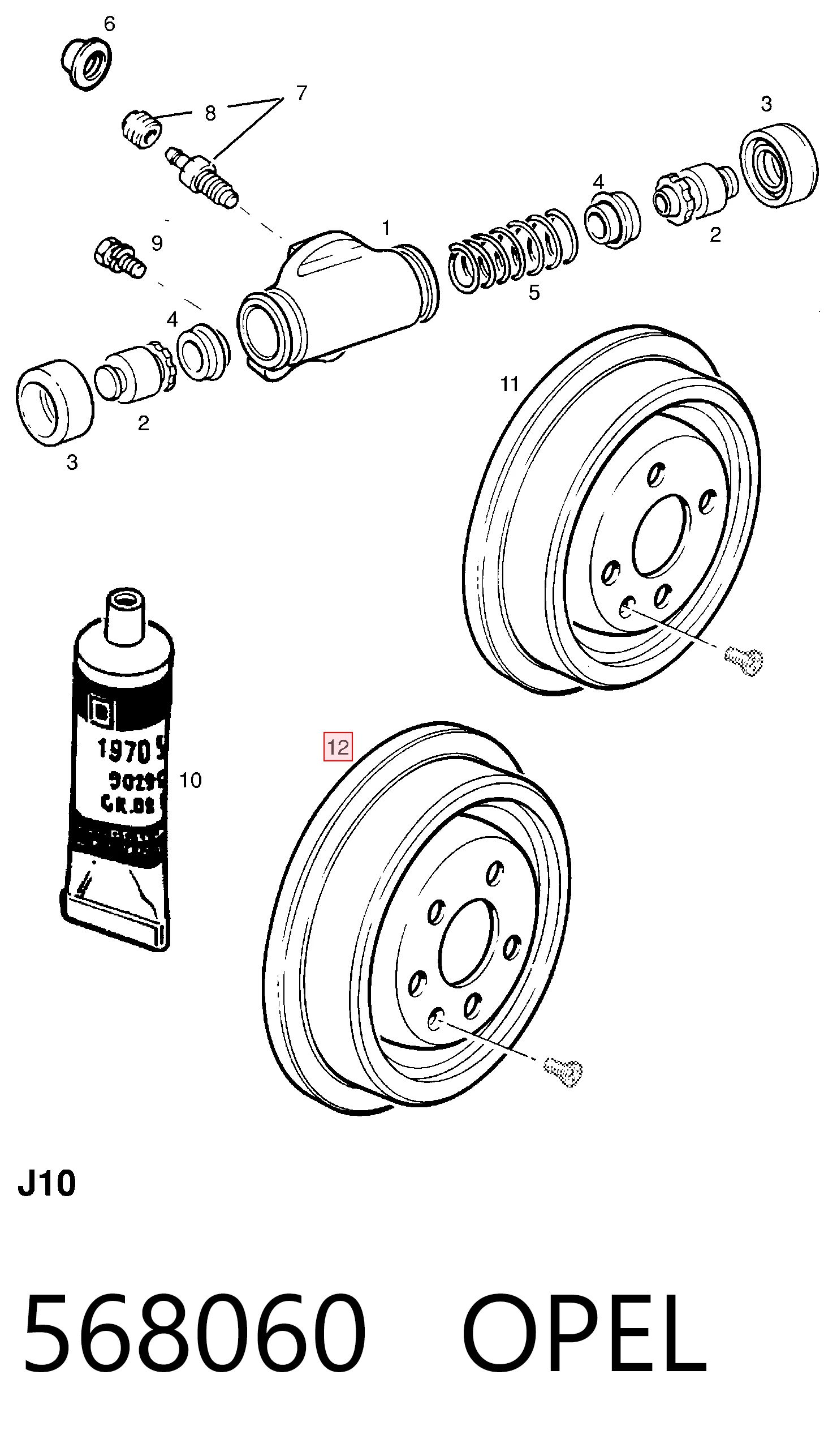 Comprar Tambor de freno trasero Opel Zafira  F75 a bajo precio