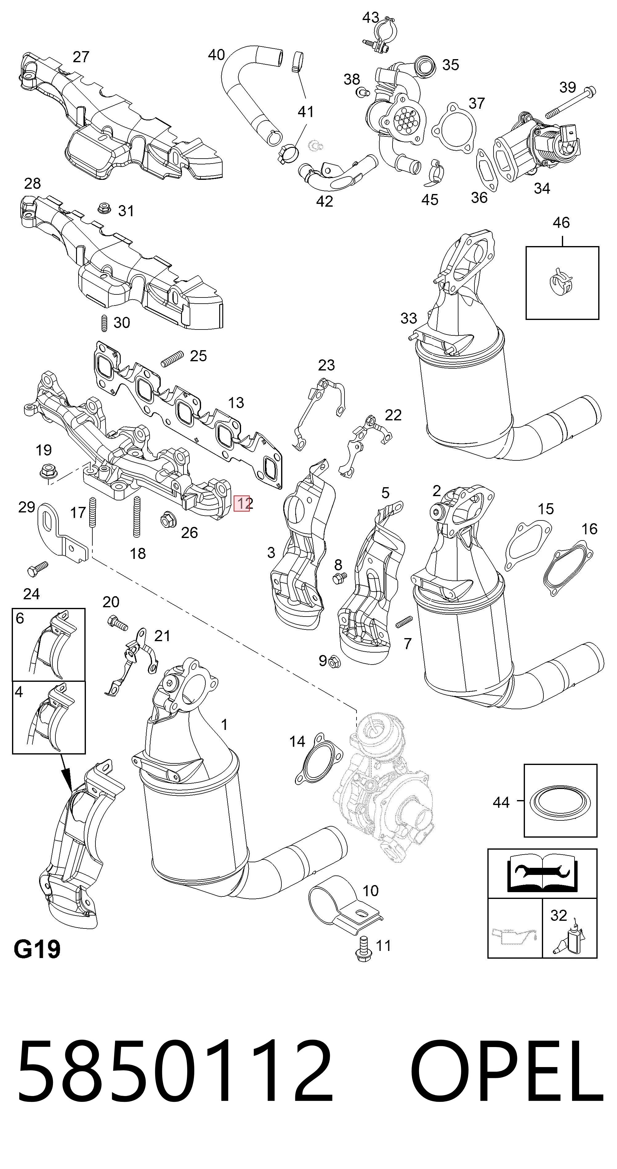 Precio del repuesto Sistema de escape del motor Doblo I furgoneta