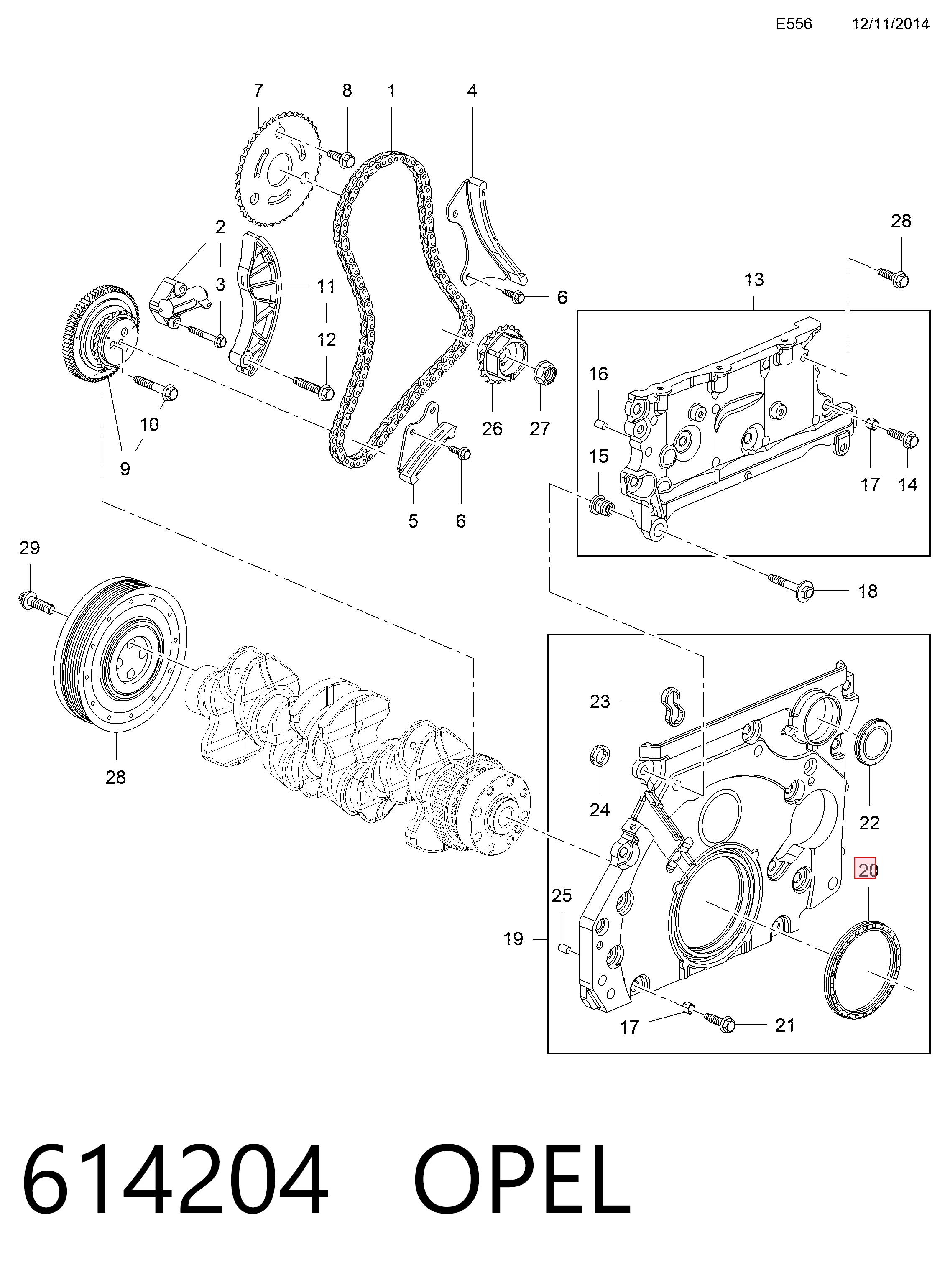 Comprar JX6Z6701B Ford Retén de cigüeñal