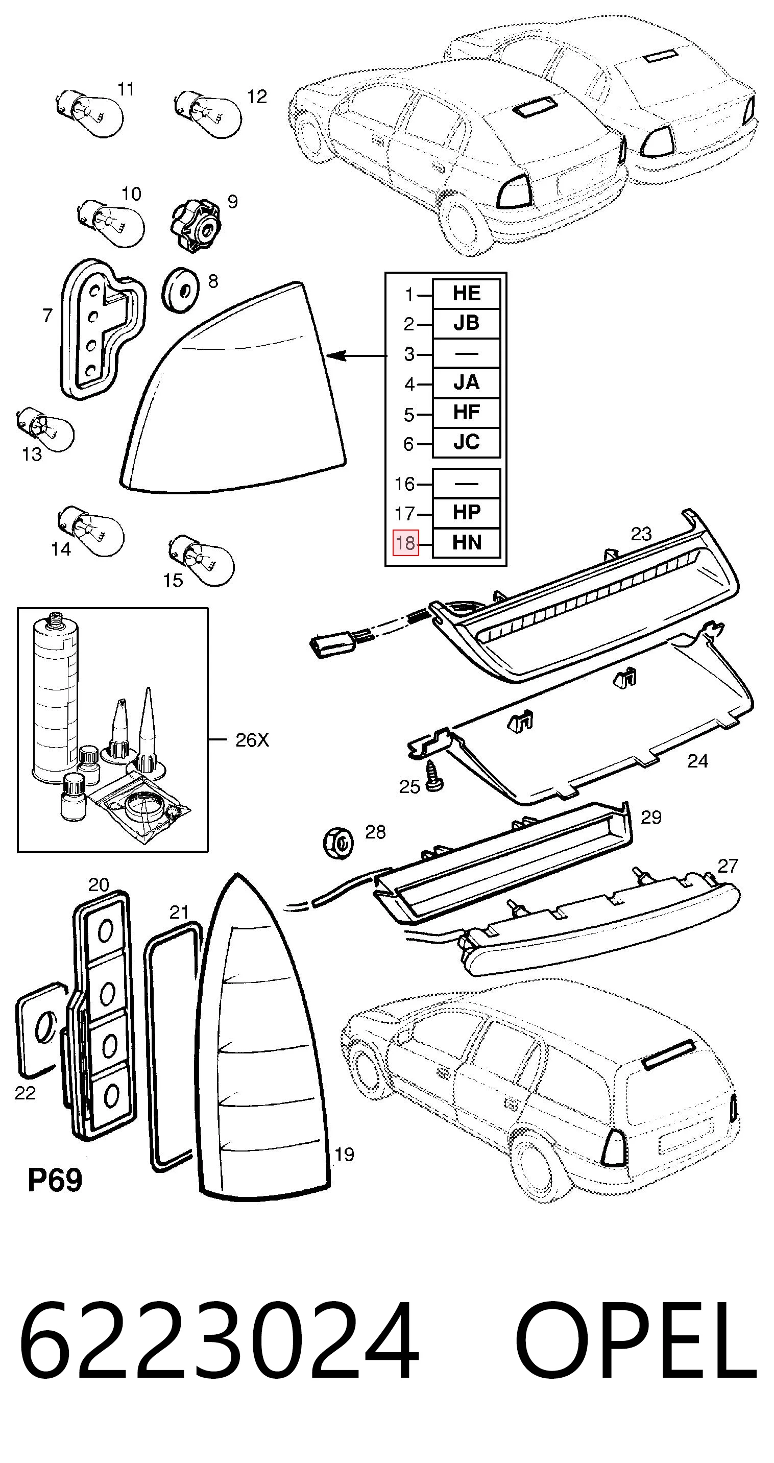 6223024 Opel