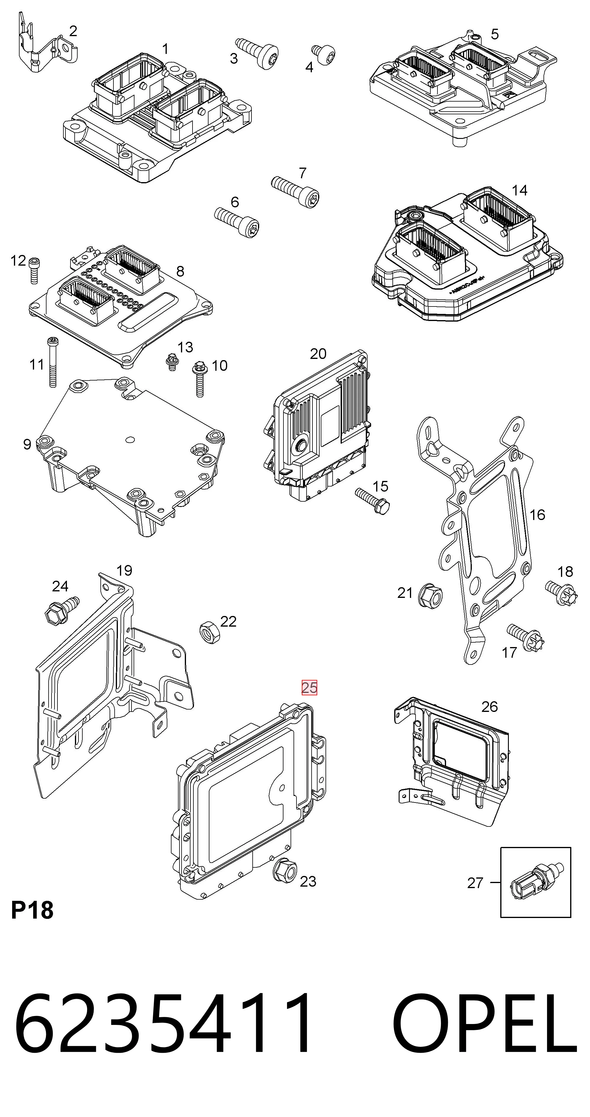 Centralina Del Motor para Opel Astra H A04