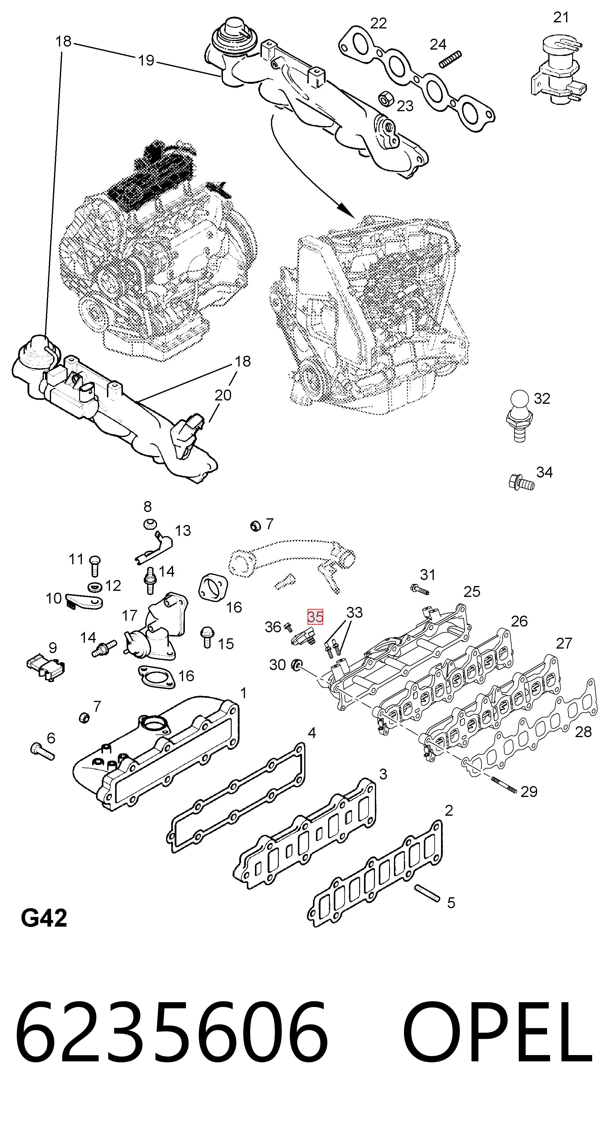 6235606 Opel Sensor De Presion Del Colector De Admision