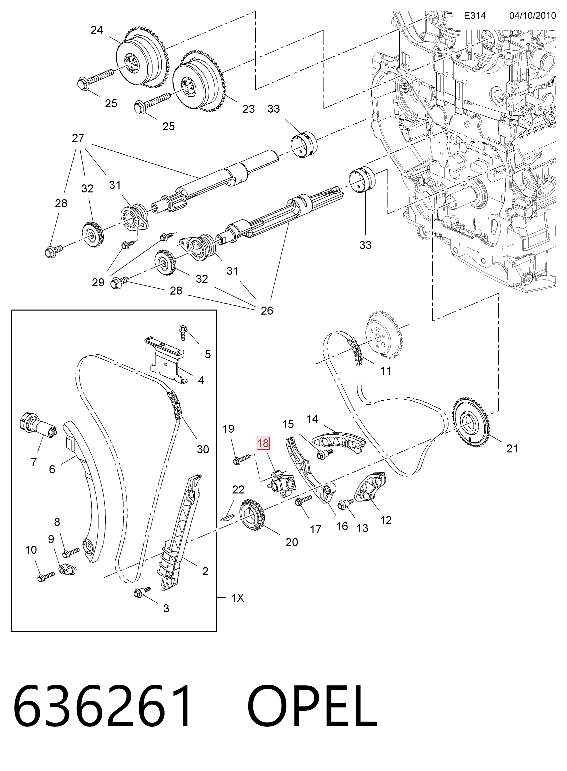 Comprar 28289946 Peugeot/Citroen Tensor de cadena del eje de equilibrado