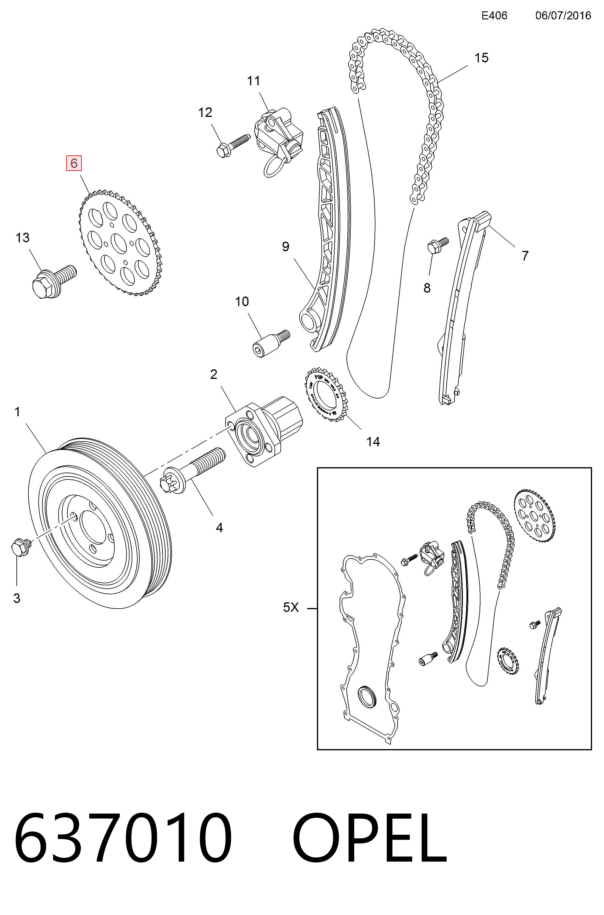 Comprar Piñón del árbol de levas Opel Combo B 