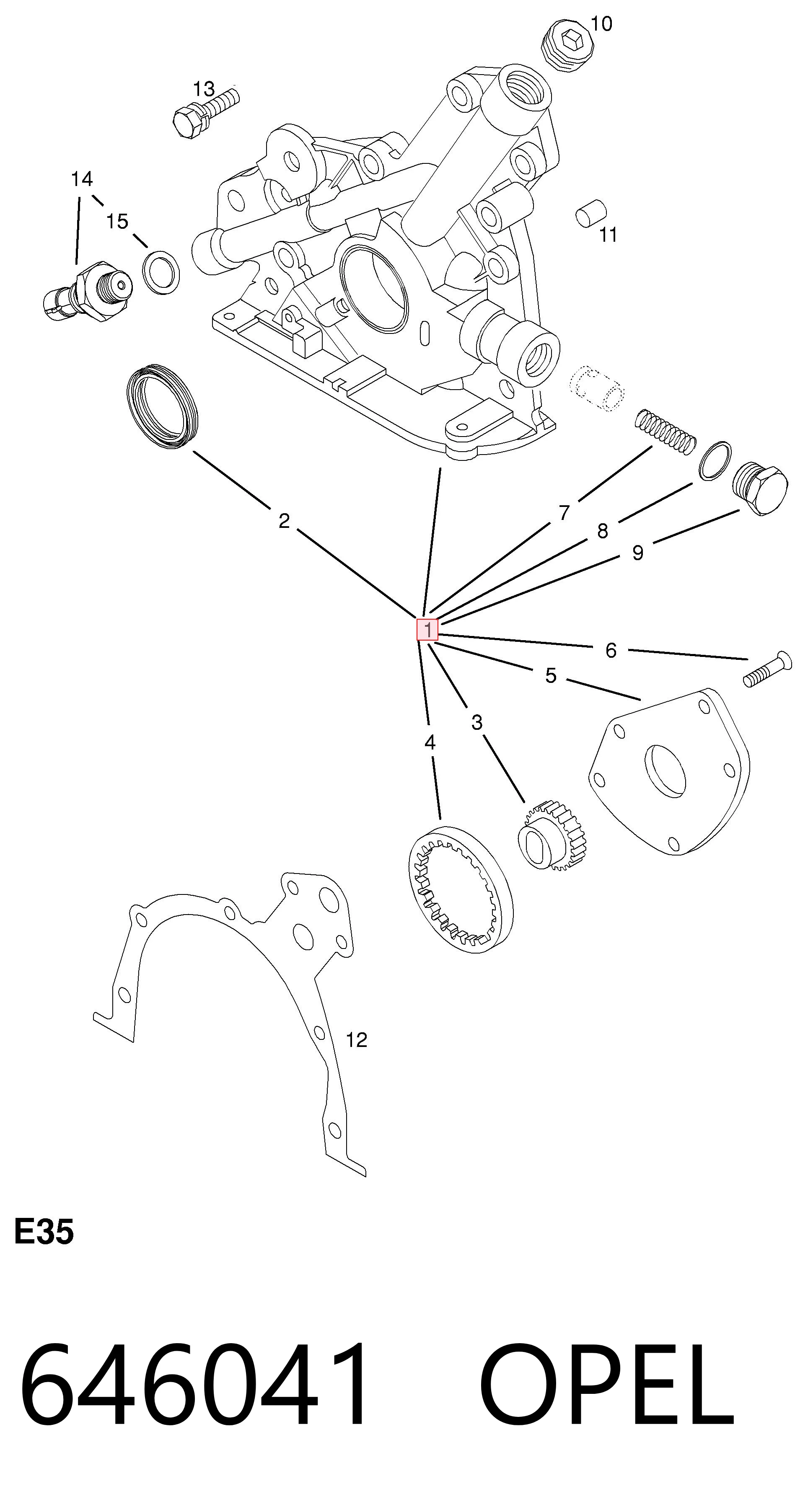 646041 Opel Bomba de aceite