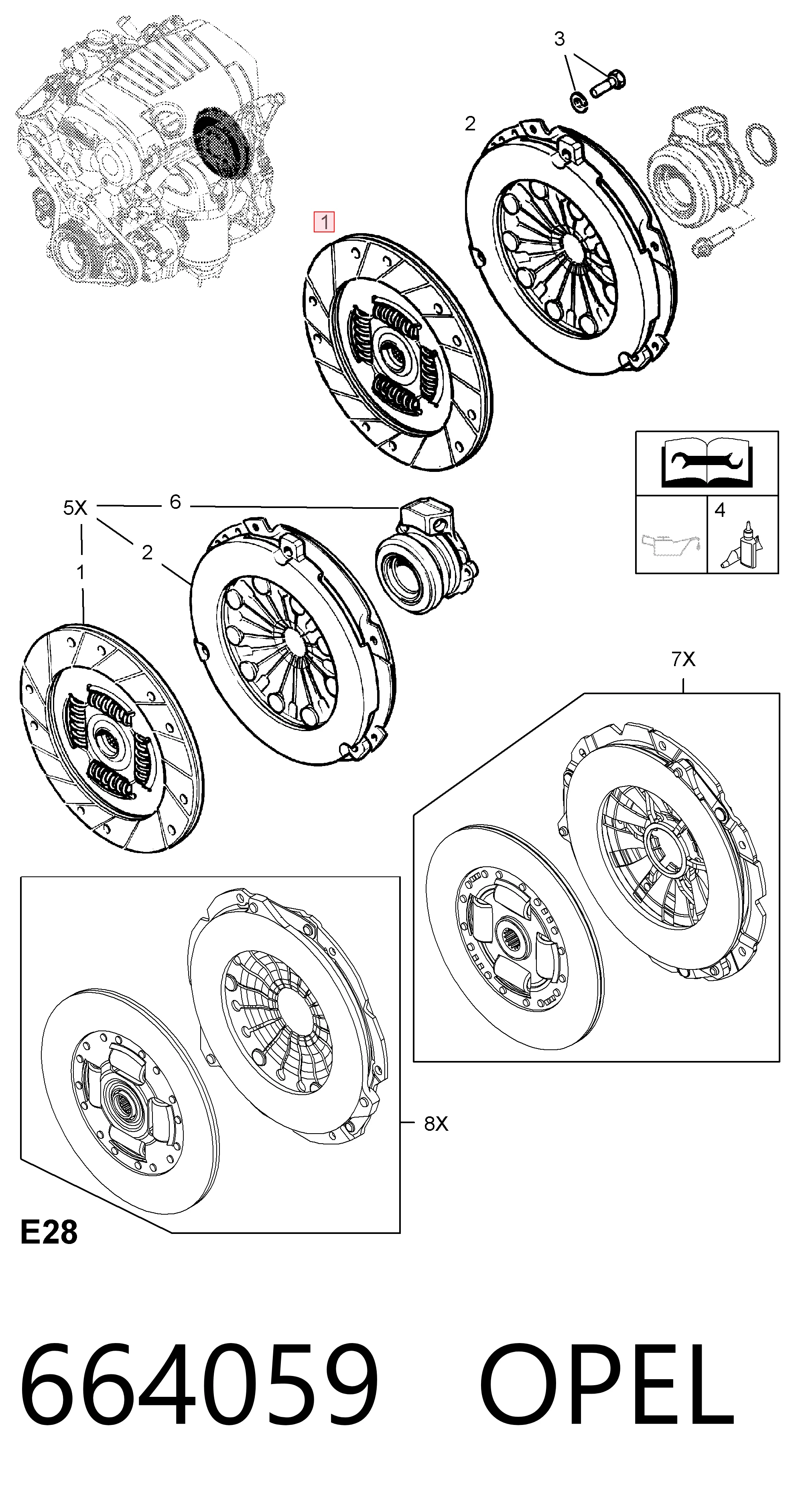 Disco de embrague para Opel Vectra C 