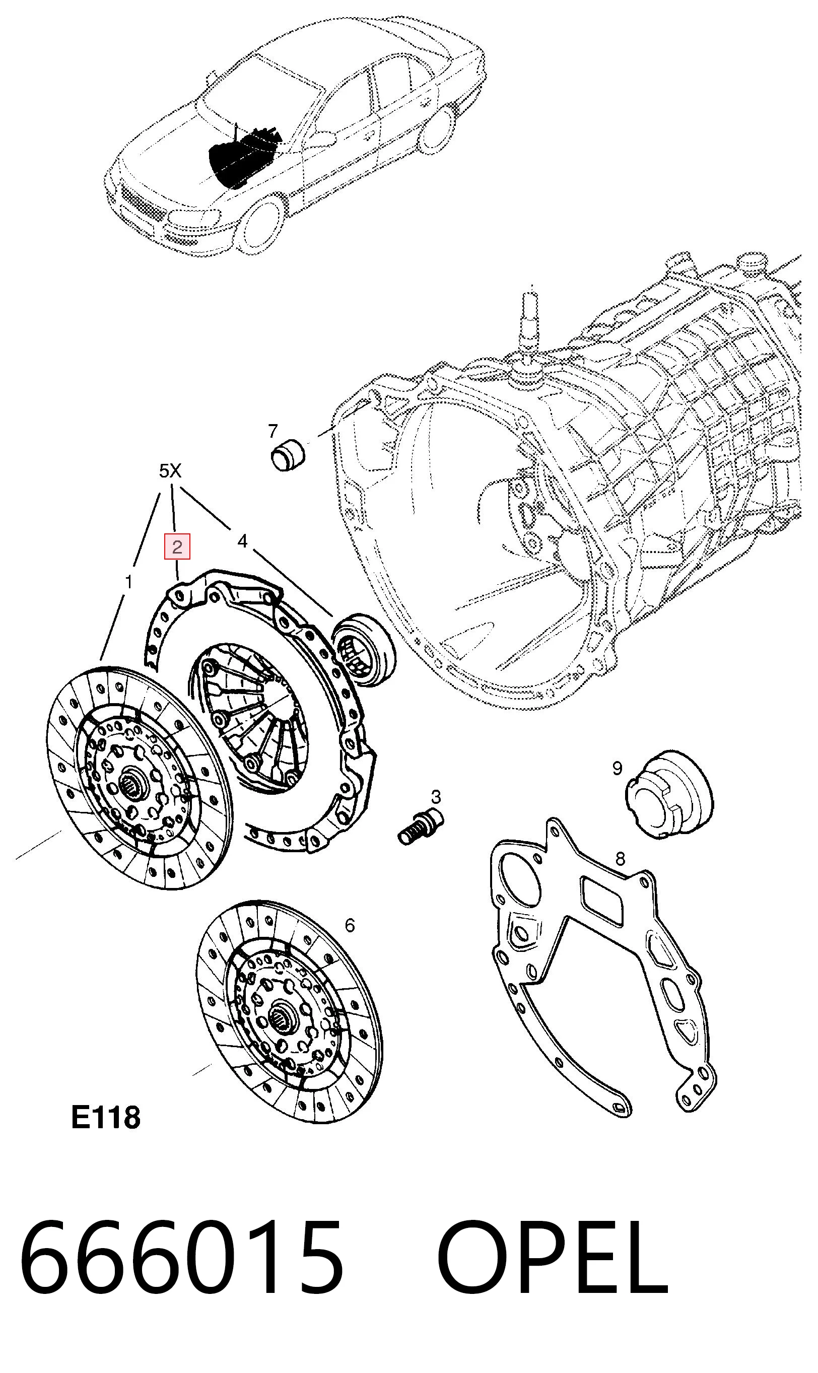  Plato de presión de embrague Chrysler Voyager 3