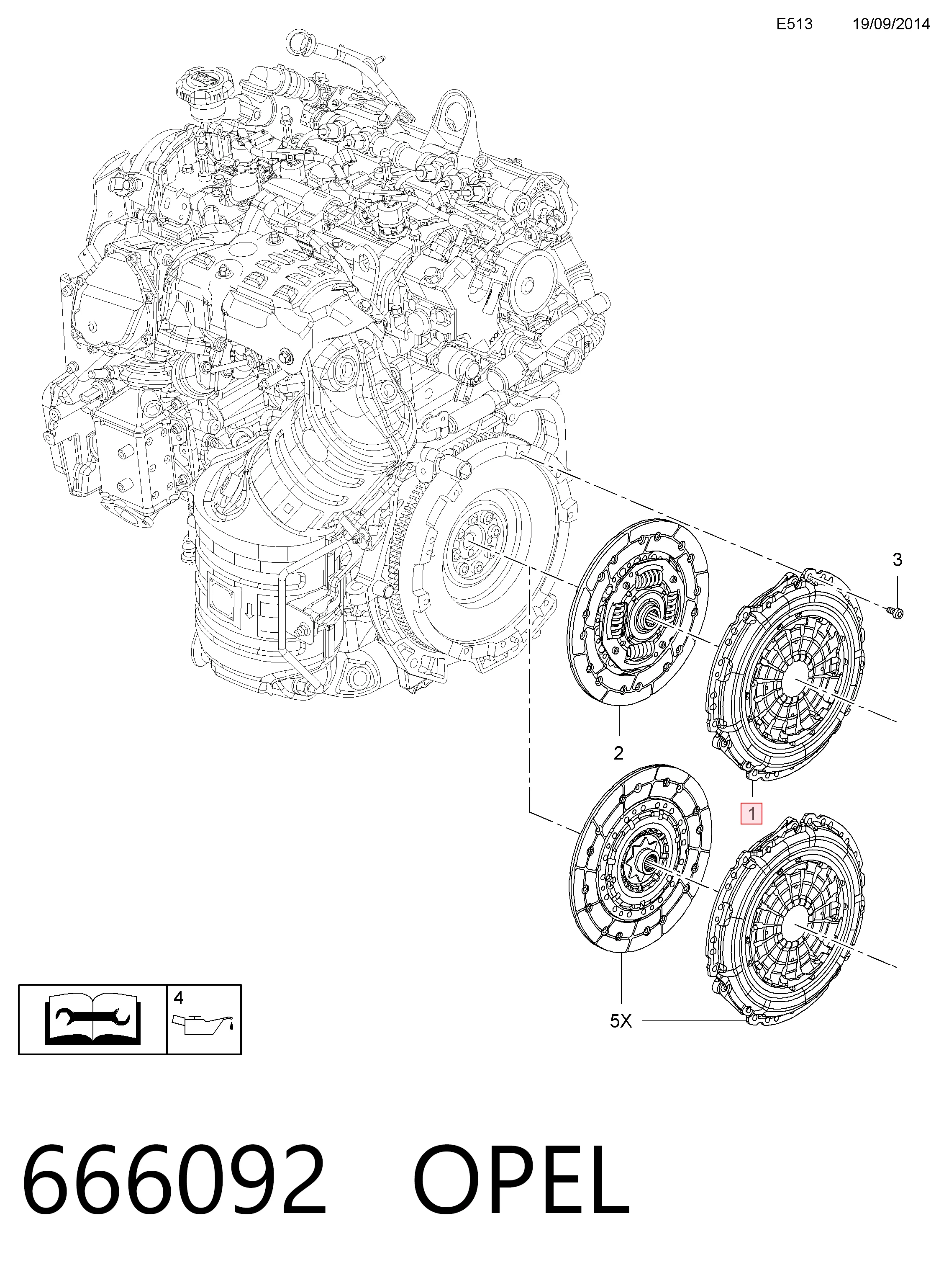  Plato de presión de embrague Chevrolet Aveo 3