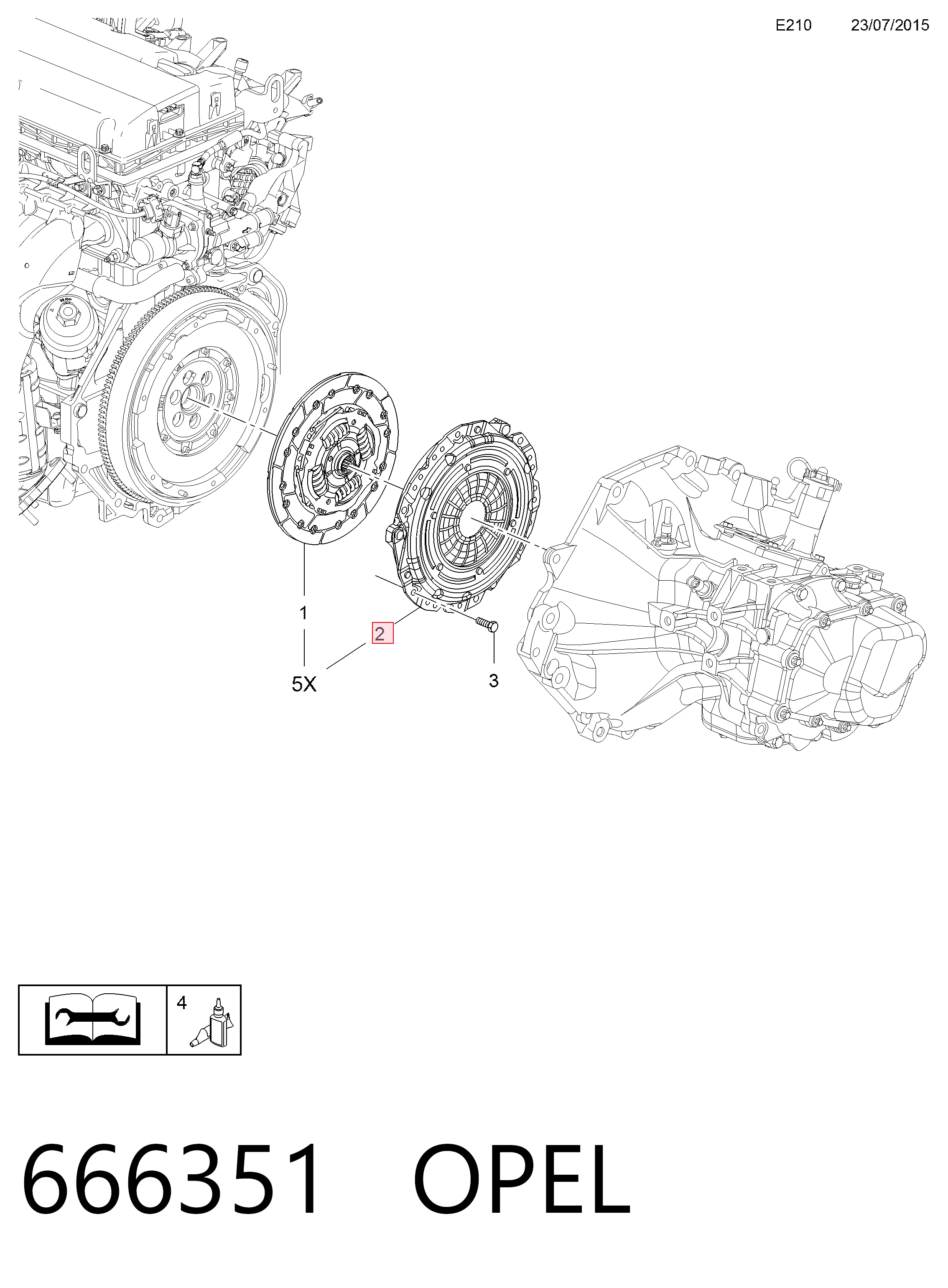 Plato de presión del embrague Peugeot/Citroen 55489045