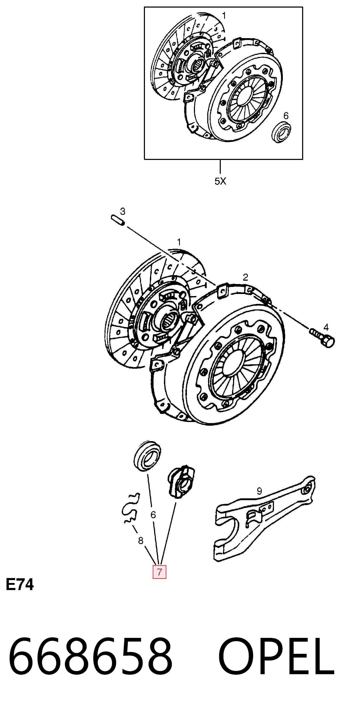 Comprar Cojinete de embrague Opel Frontera  5MWL4 a bajo precio