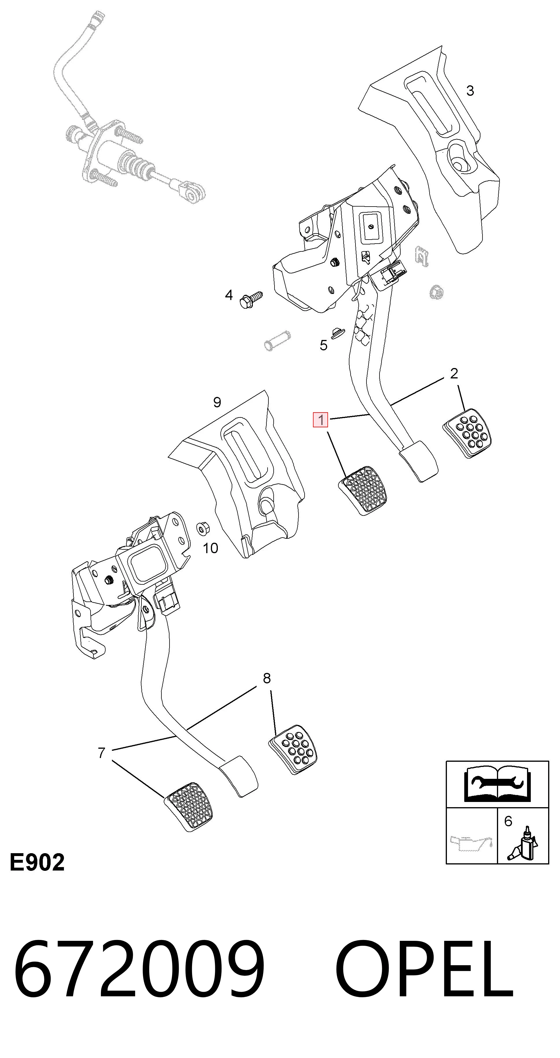 Pedal de embrague Opel Zafira A monovolumen (F75) (1999 - 2005) precio, desde 60,98 EUR
