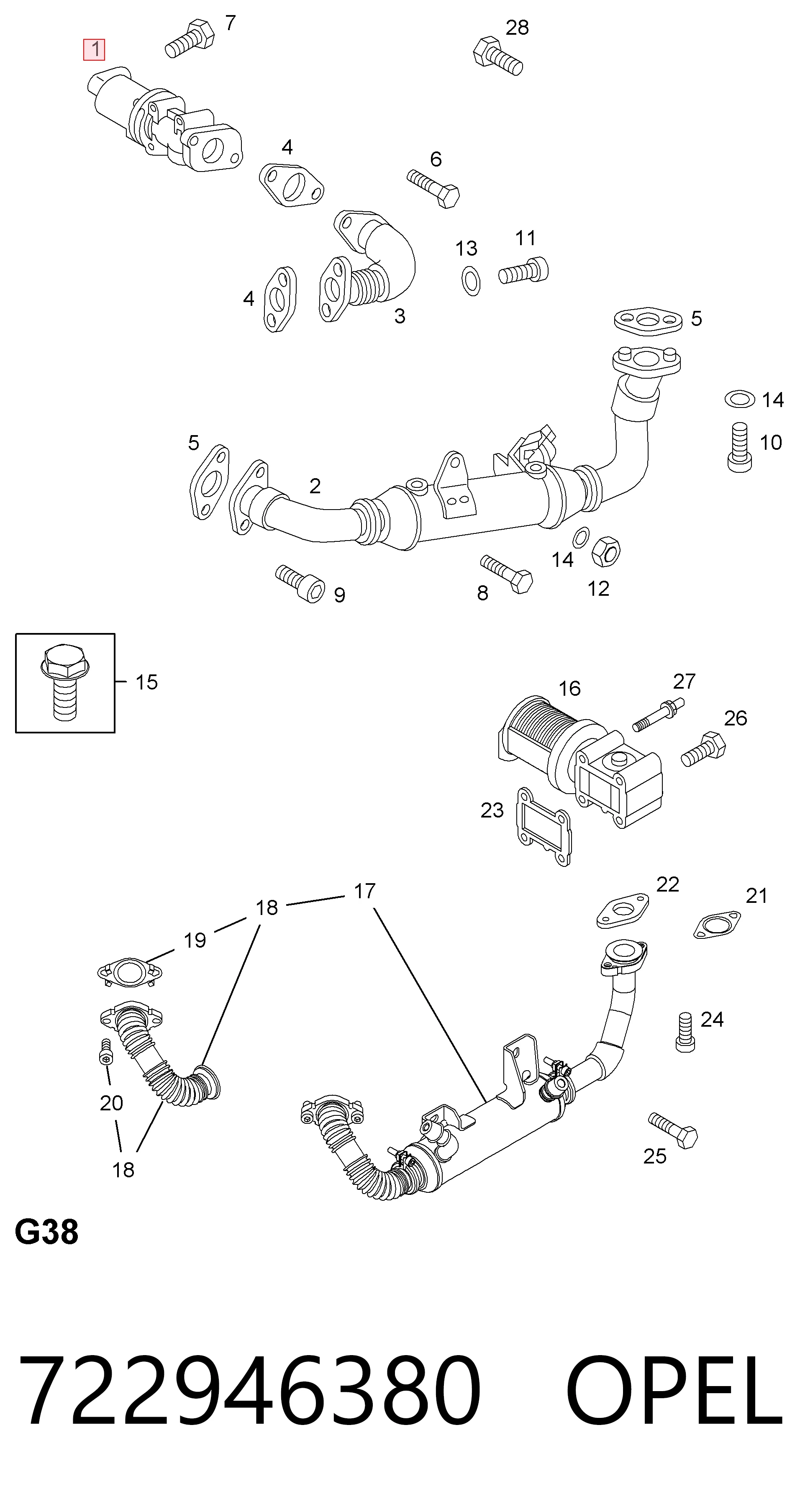 722946380 Opel Válvula EGR