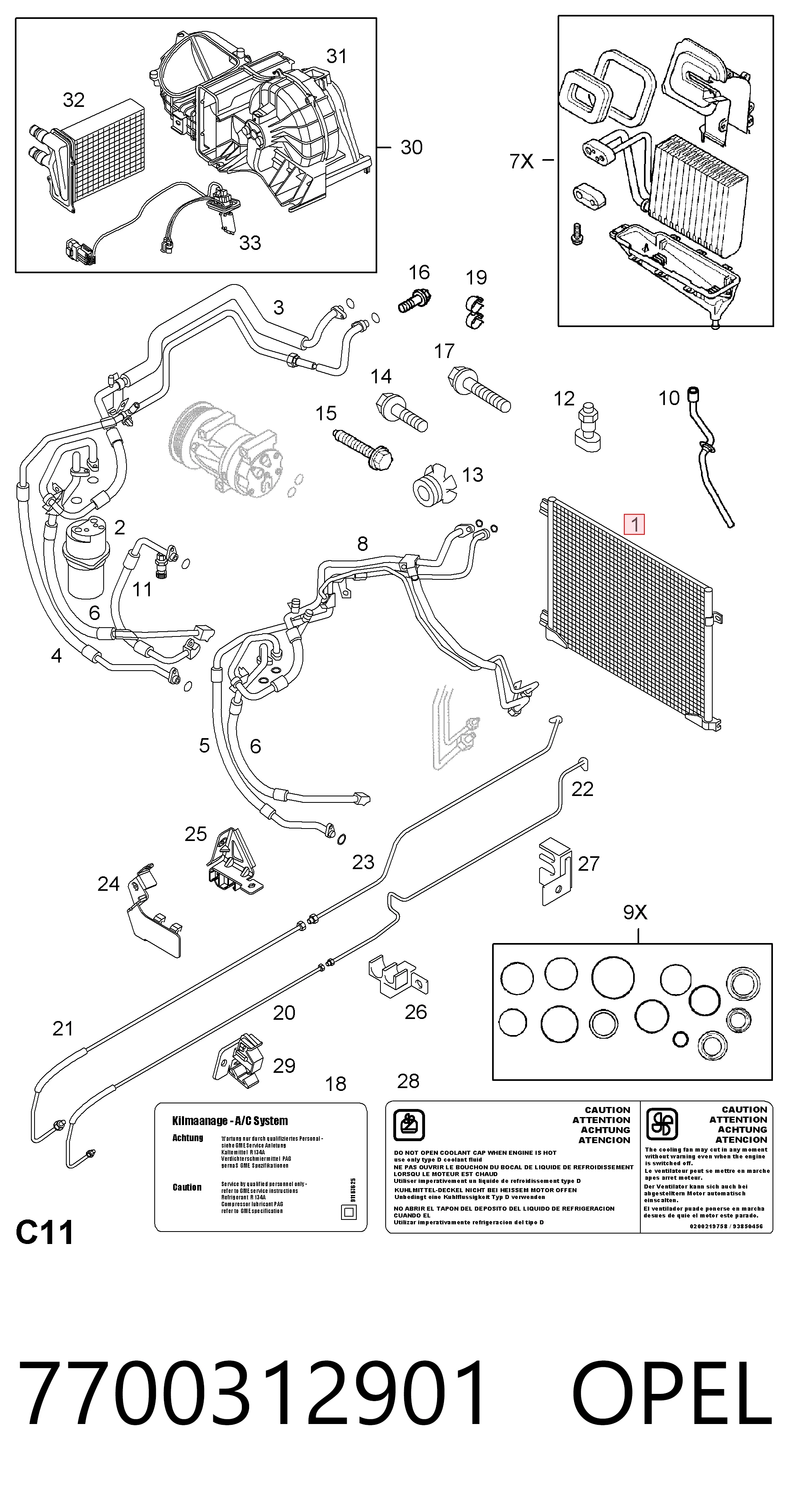 Aire acondicionado capacitor Ford 4325115 precio, desde 87,12 EUR