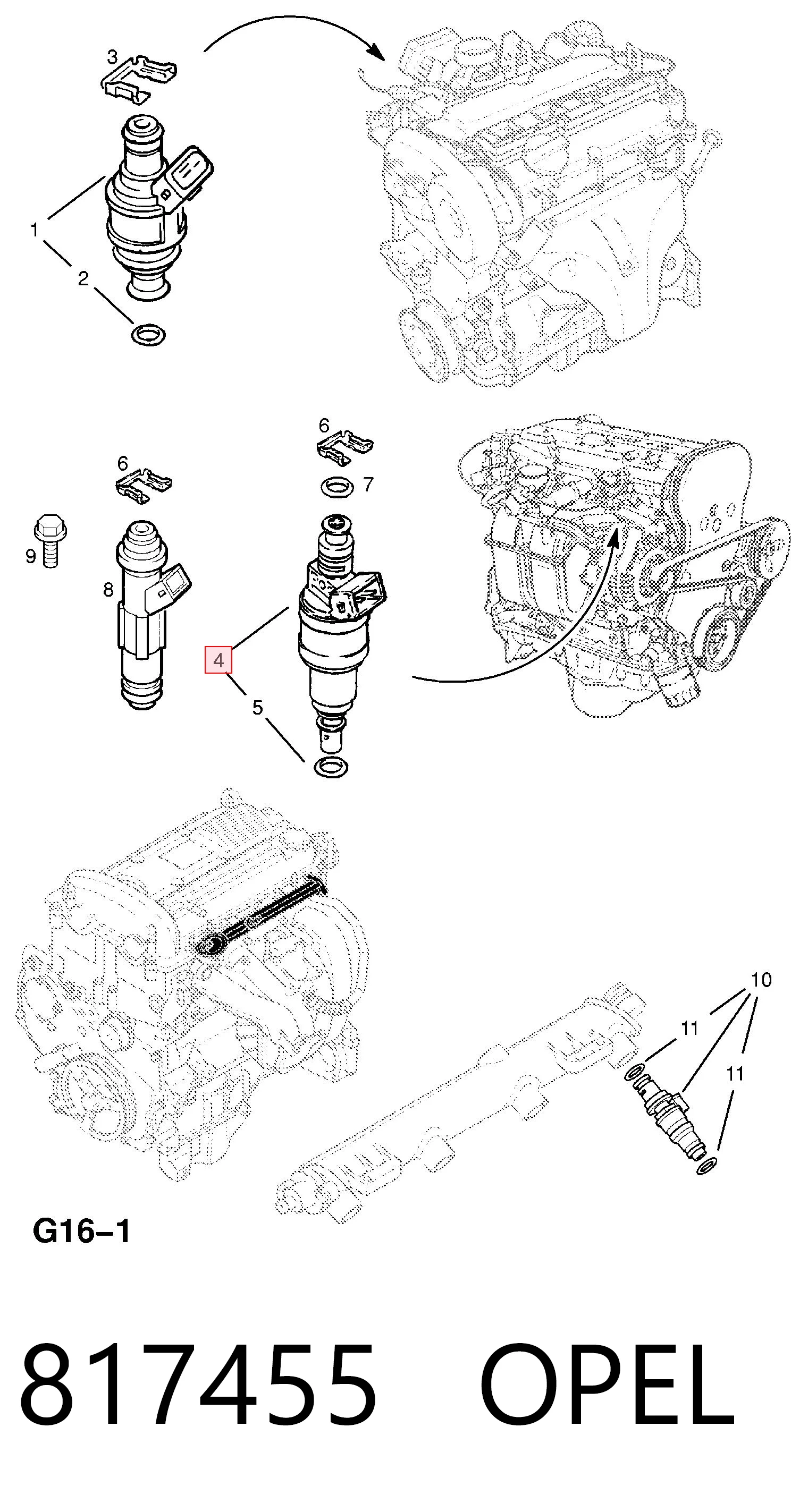 Inyector 93177457 General Motors