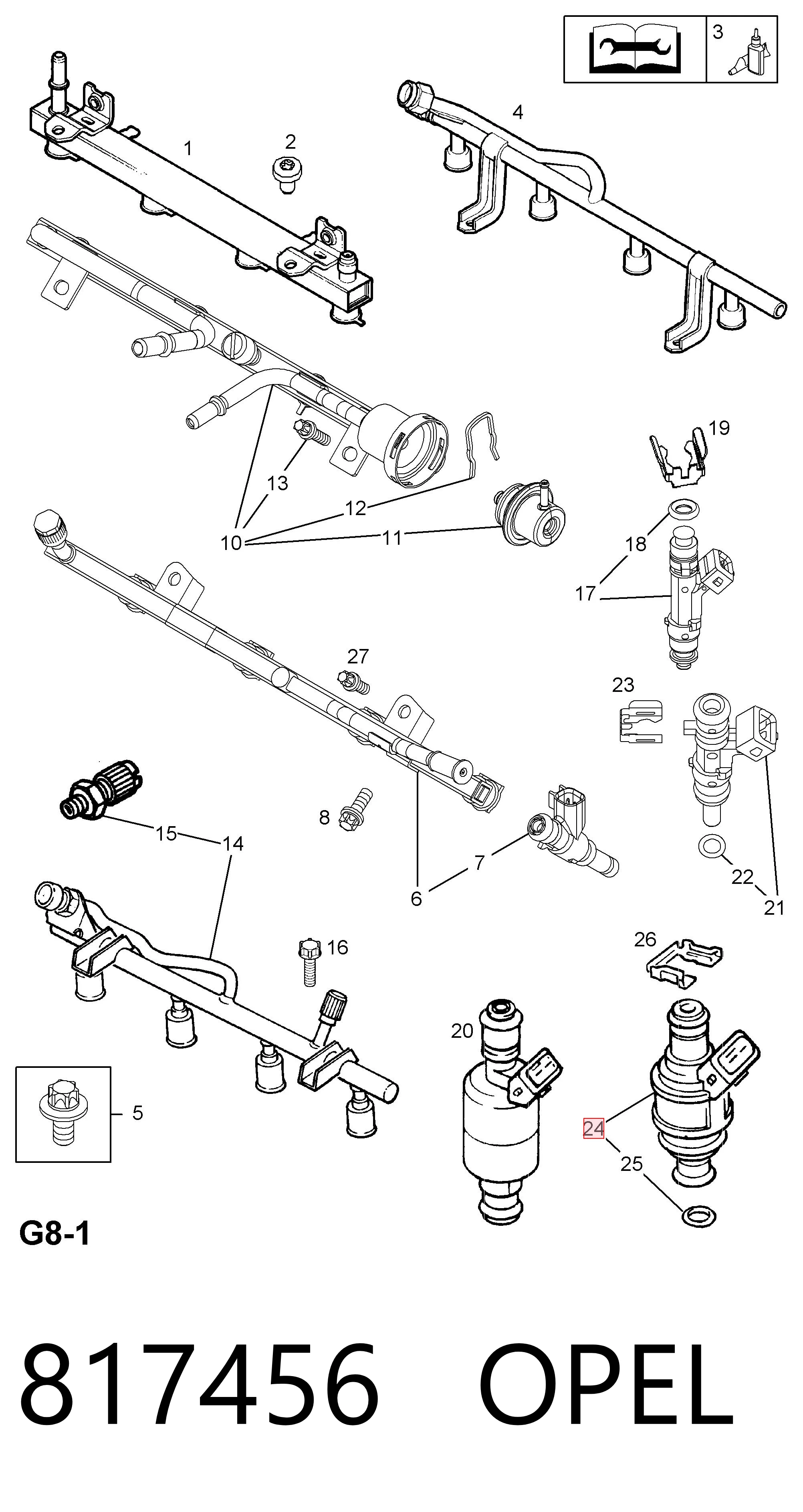90536149 Peugeot/Citroen Inyector de combustible