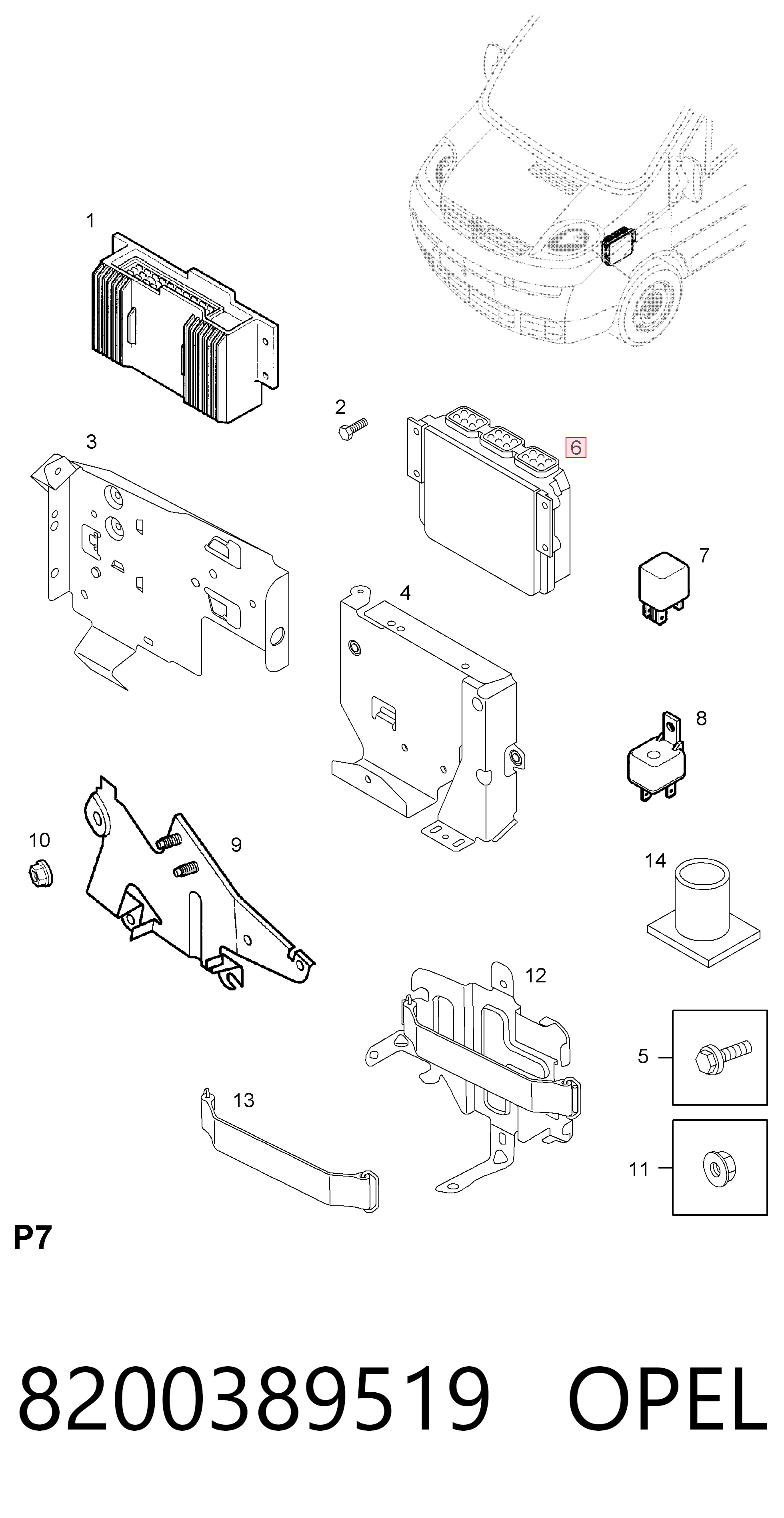 ECU 8200051608 VAG