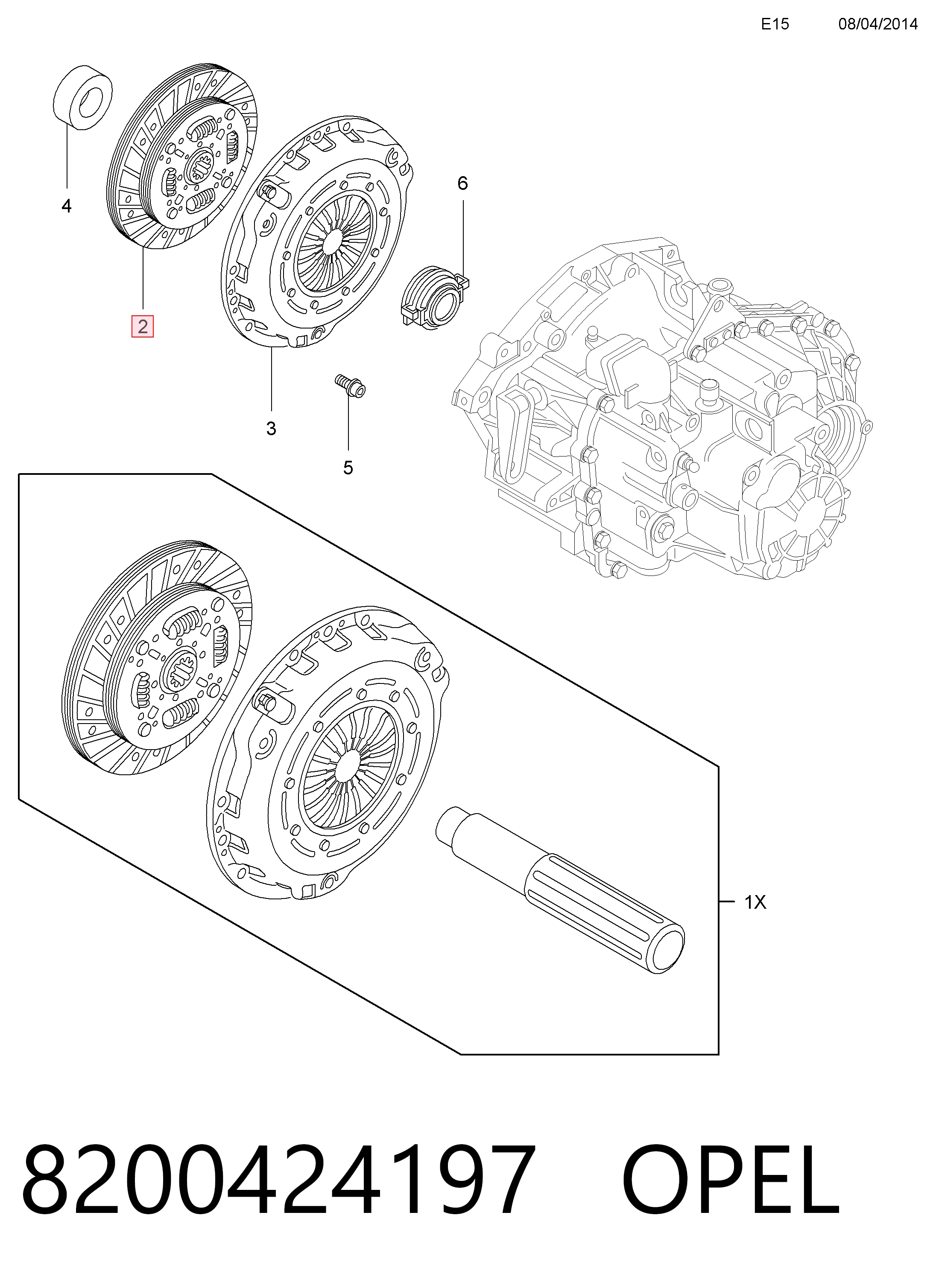Embrague de disco Opel Vivaro A
