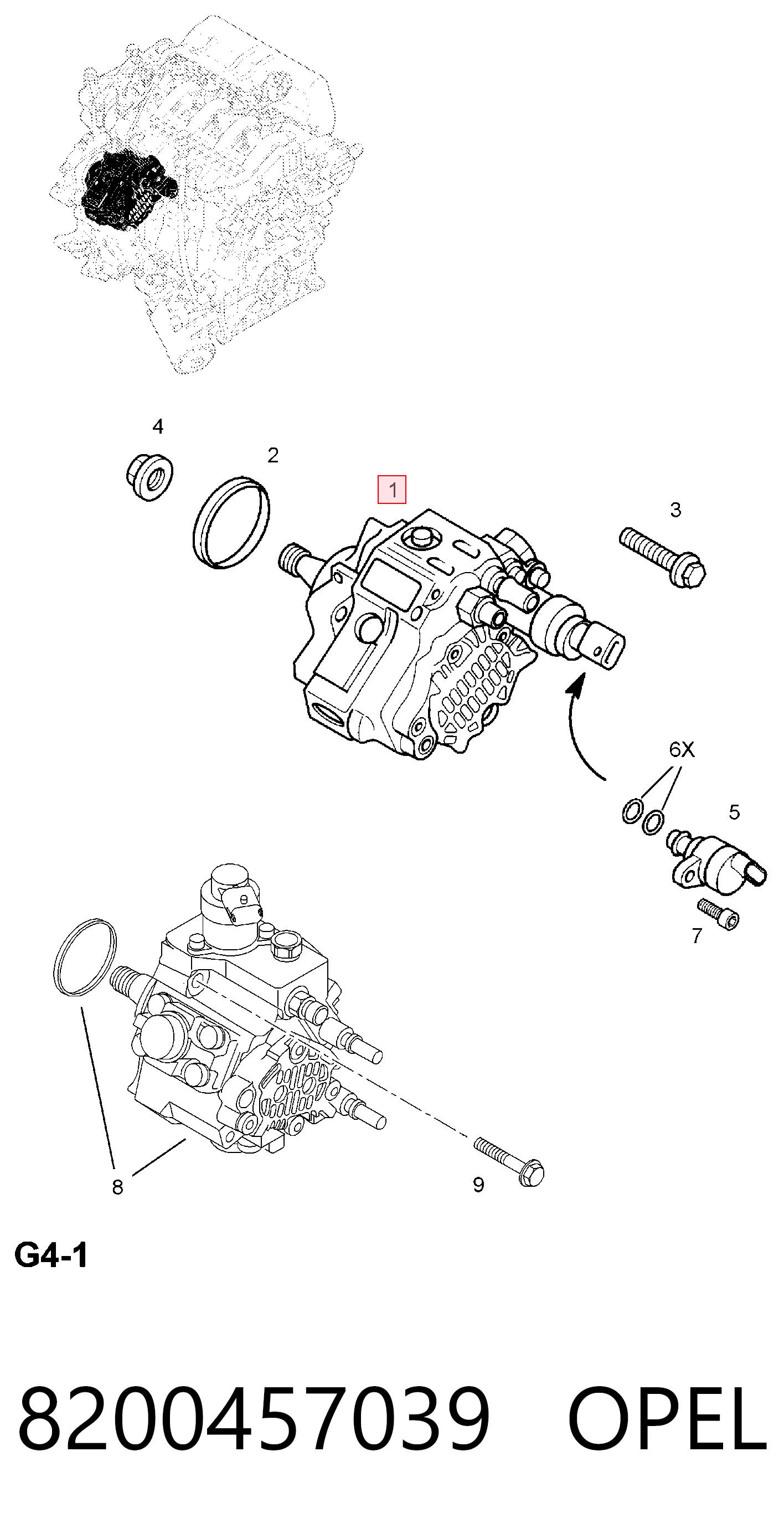 8200041766 Nissan/Infiniti Bomba de inyección