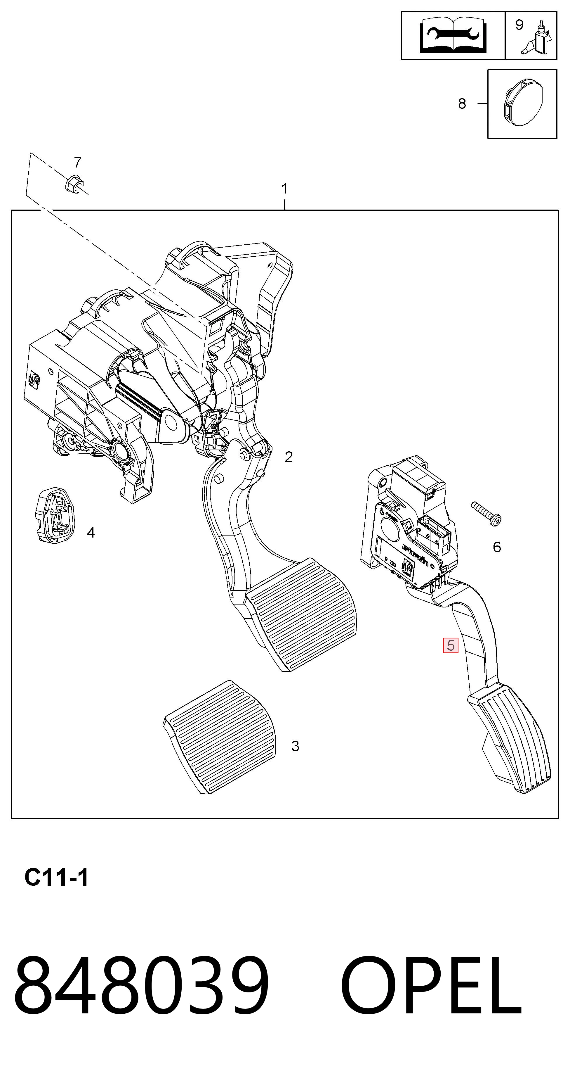 Comprar 13305806 Peugeot/Citroen Pedal del acelerador