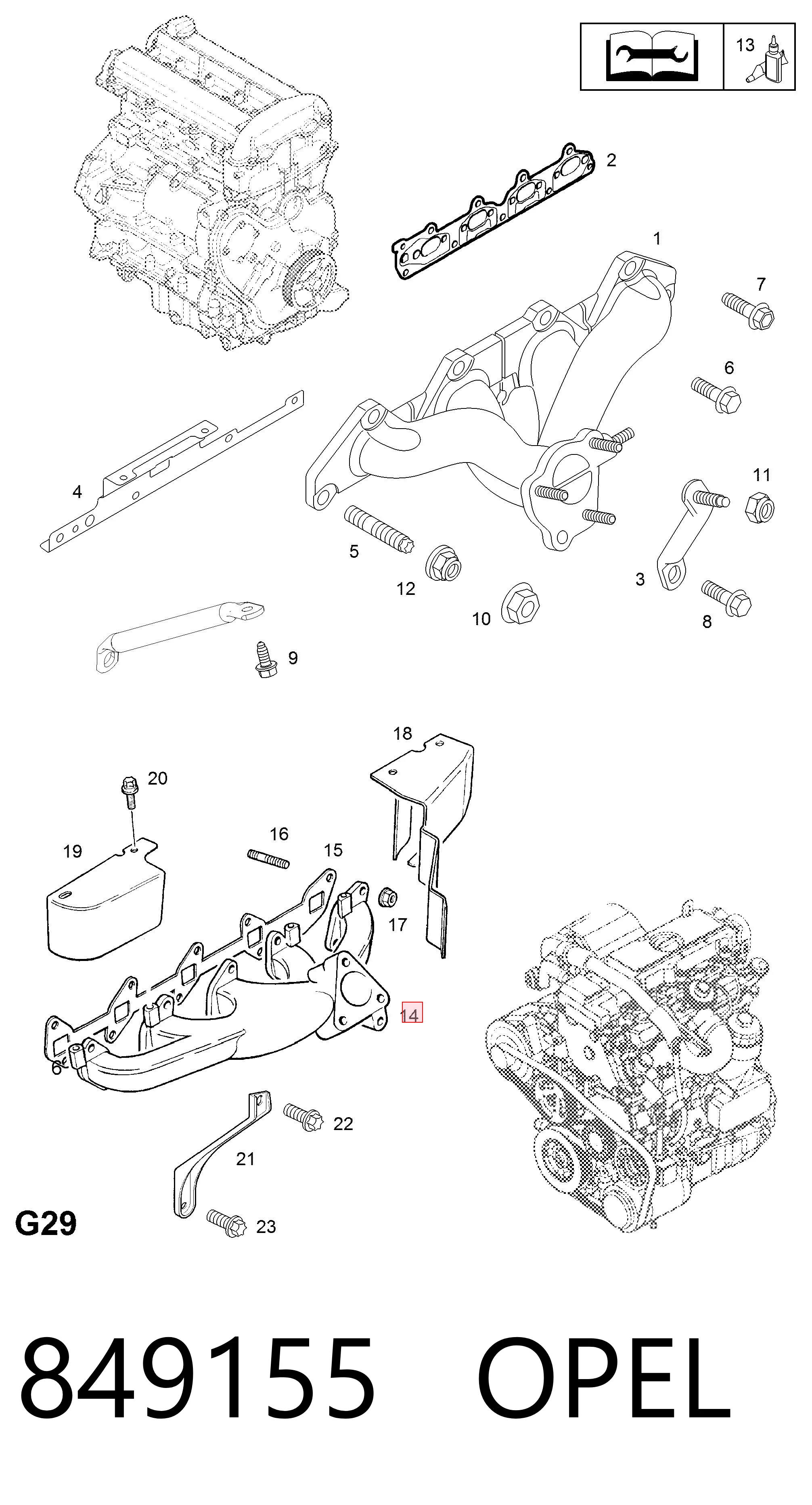 Colector de escape, sistema de escape Opel Astra G familiar (F35) (1998 - 2009) precio, desde 46,46 EUR