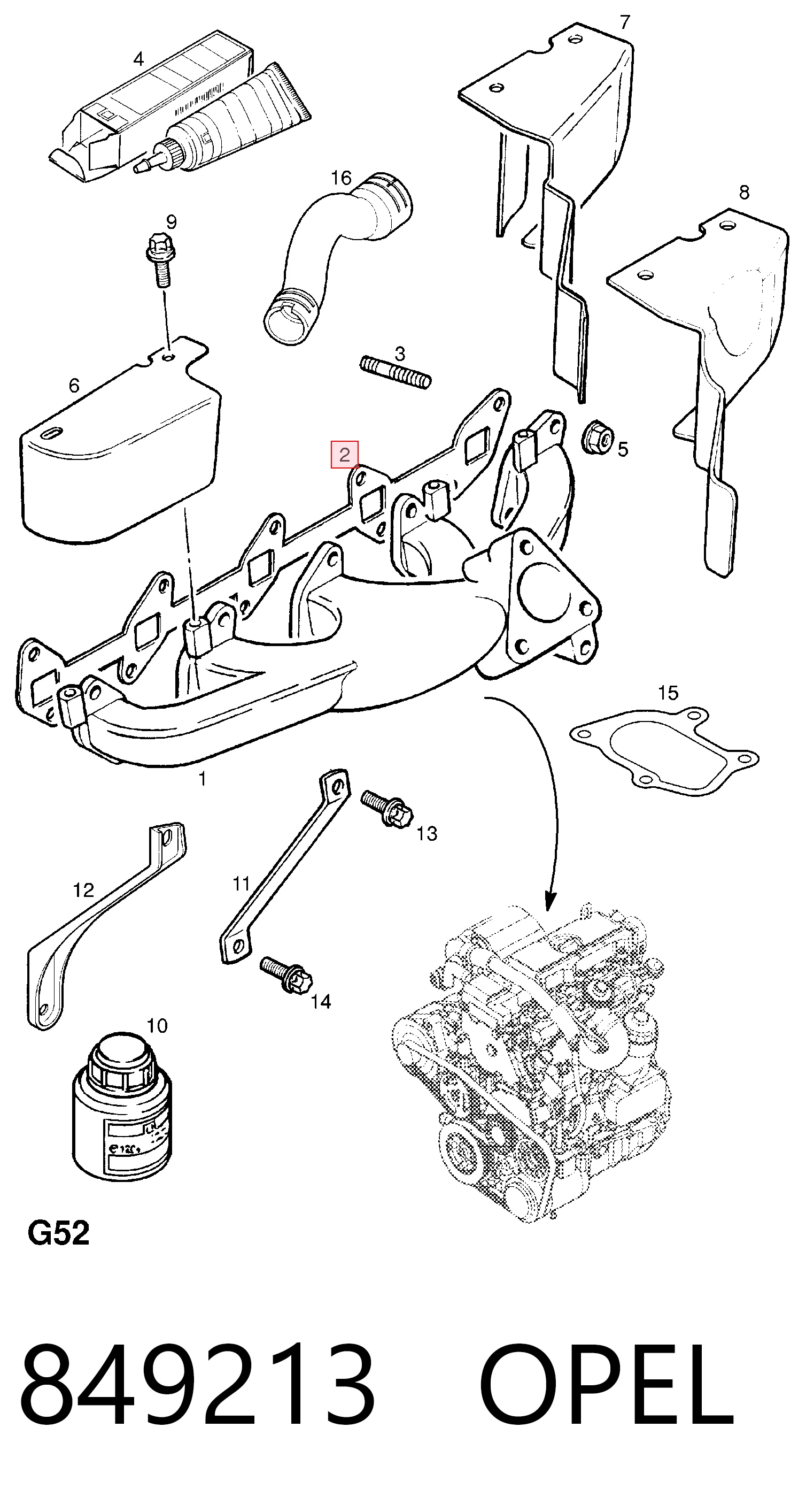 Comprar Junta colector escape Opel Frontera B 6B