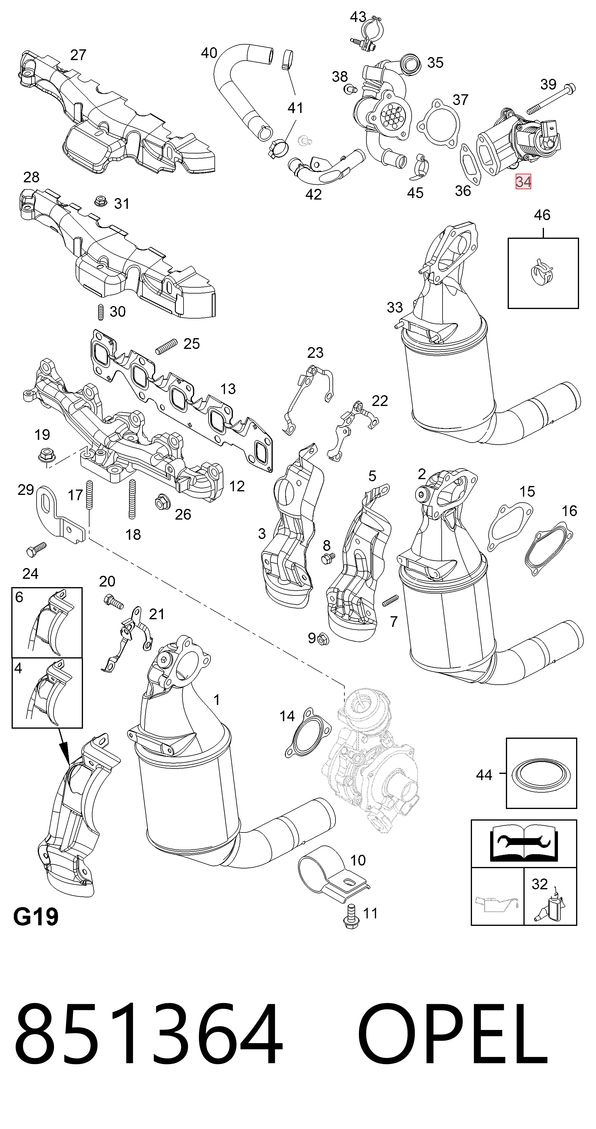 Válvula de regulación de gases Opel Combo  desde 70,78 €