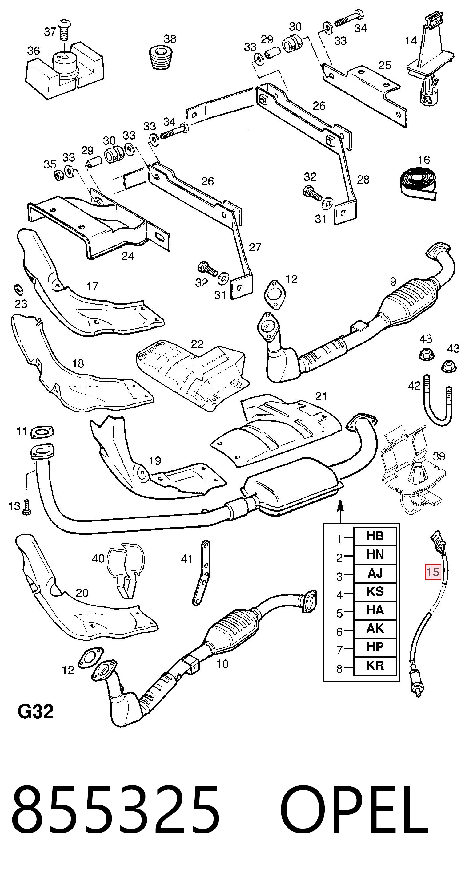Sensor de oxígeno para Opel Omega  (25, 26, 27)