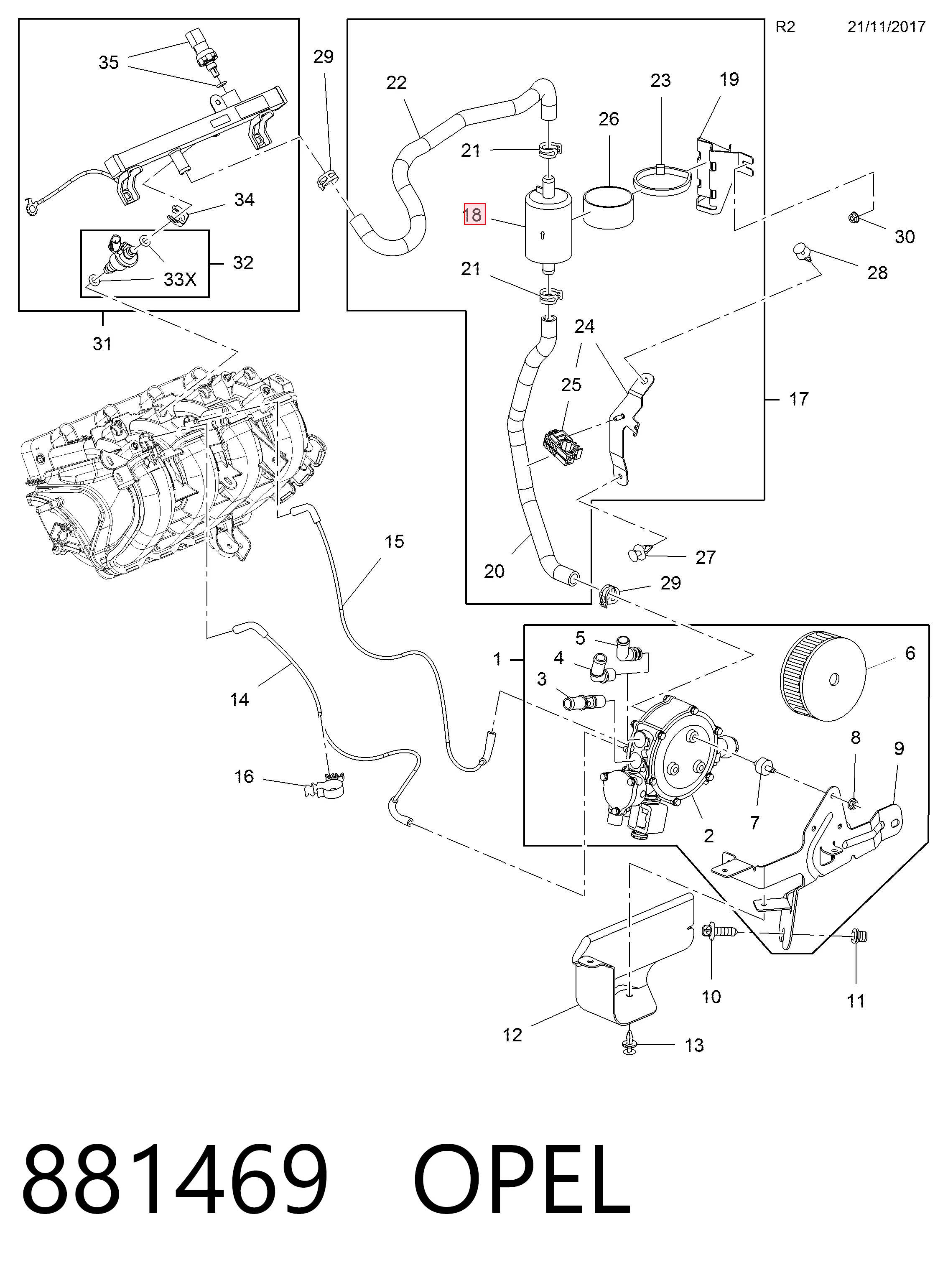 Comprar 13412232 Peugeot/Citroen Filtro diesel