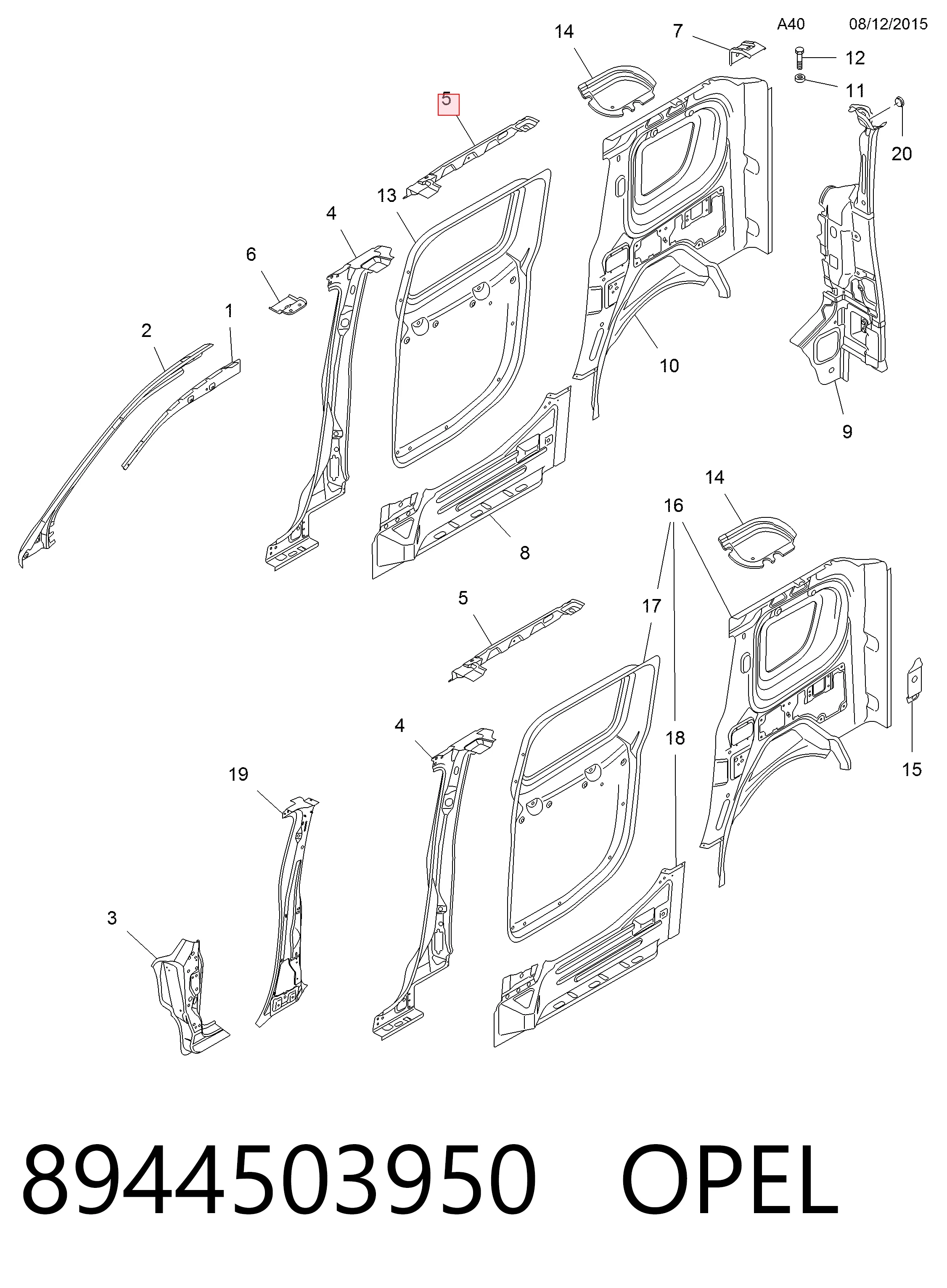 Correa de alternador 4813541 Iveco