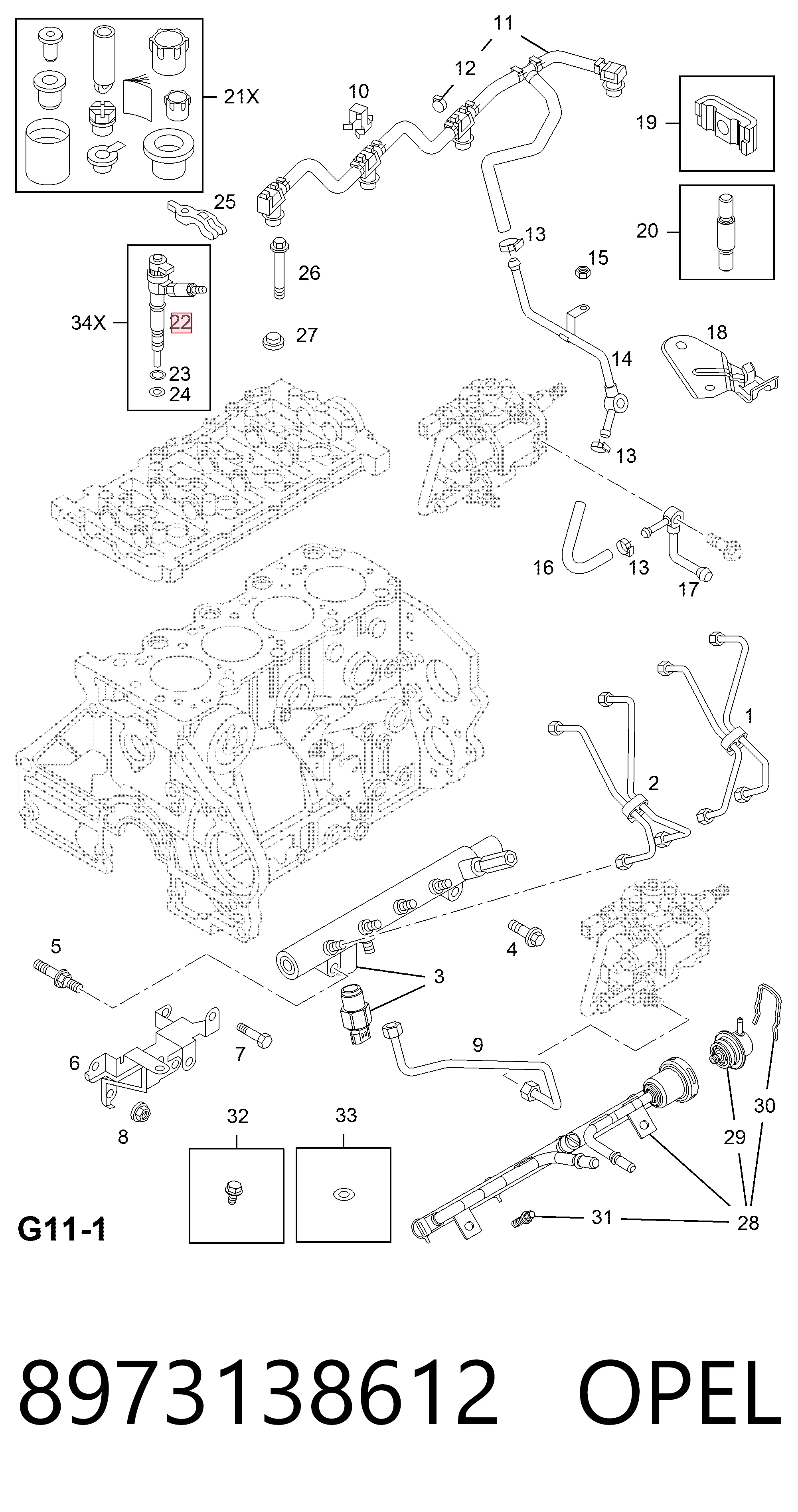 Comprar Inyector Opel Combo B 