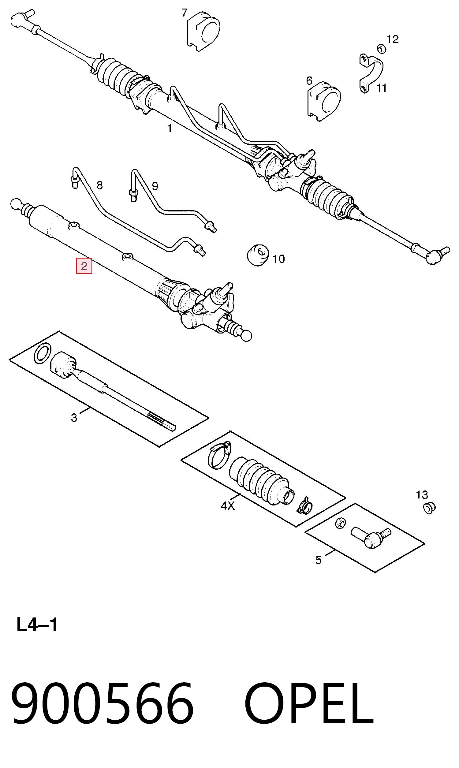 Caja de dirección Opel Frontera  (6B)