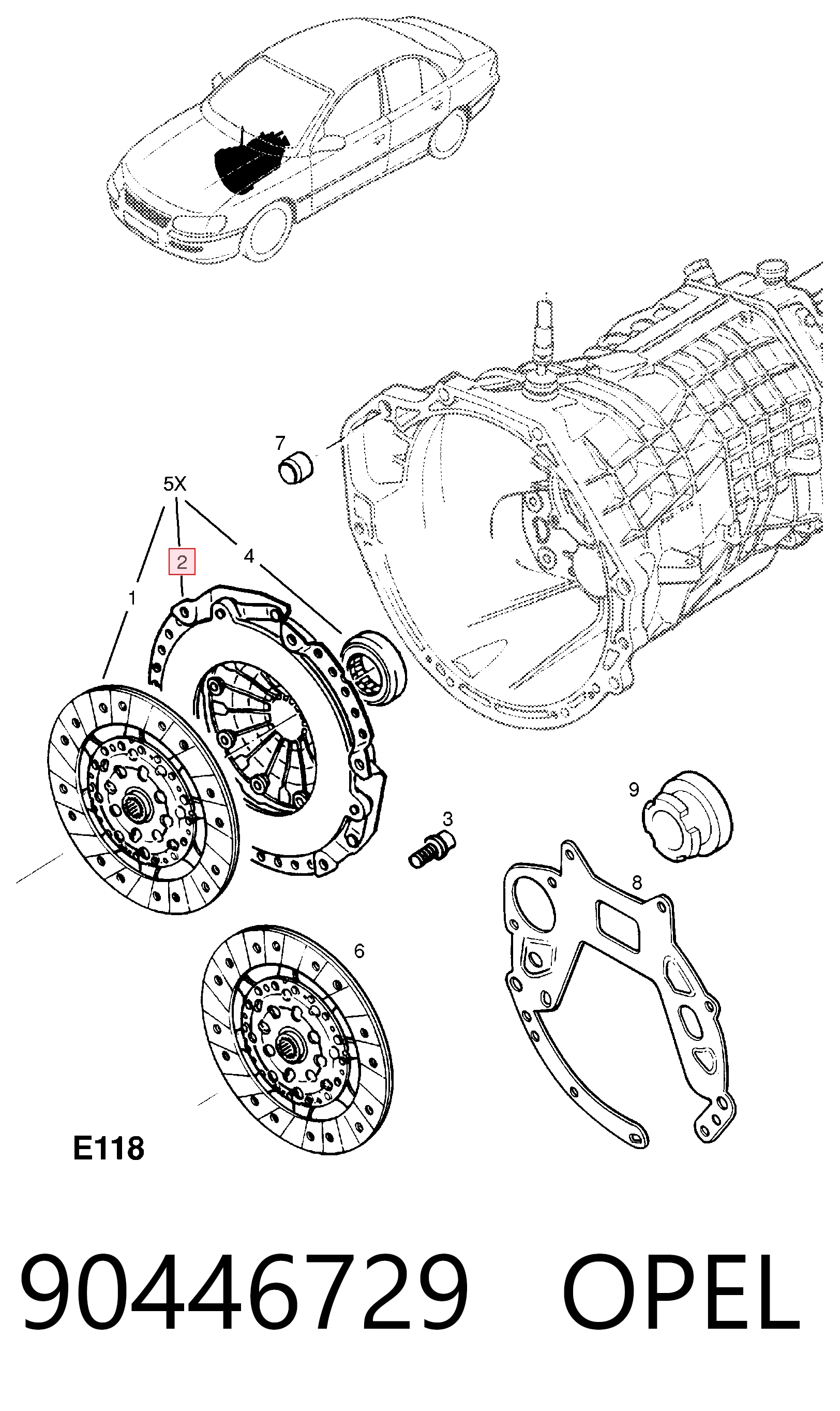 Plato de presión del embrague Chrysler Voyager III