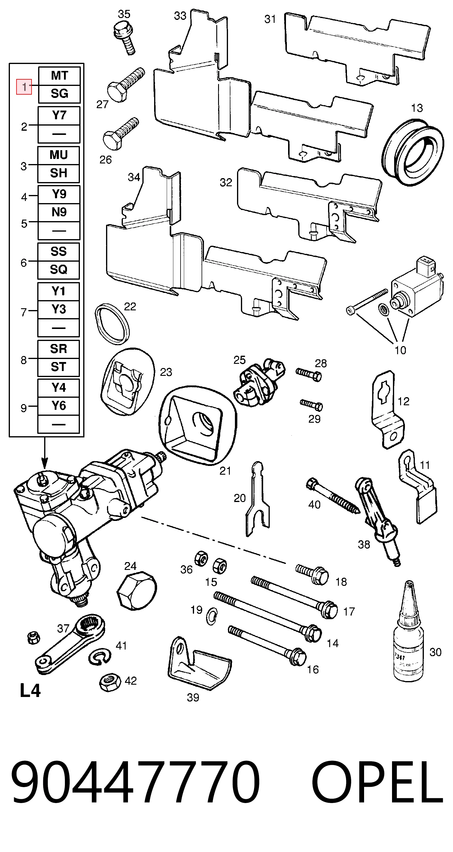 Caja de dirección para Opel Omega B 25, 26, 27