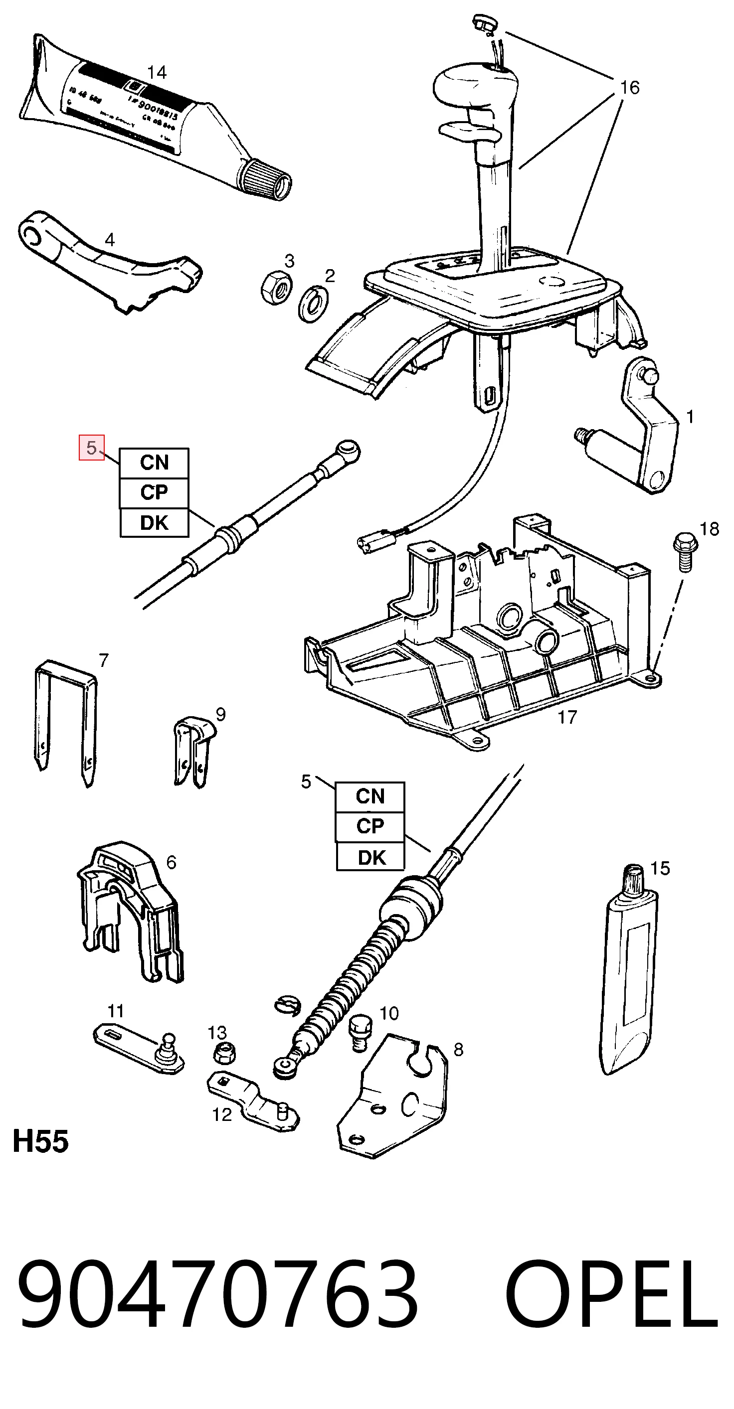Cables de caja de cambios para Opel Vectra 31