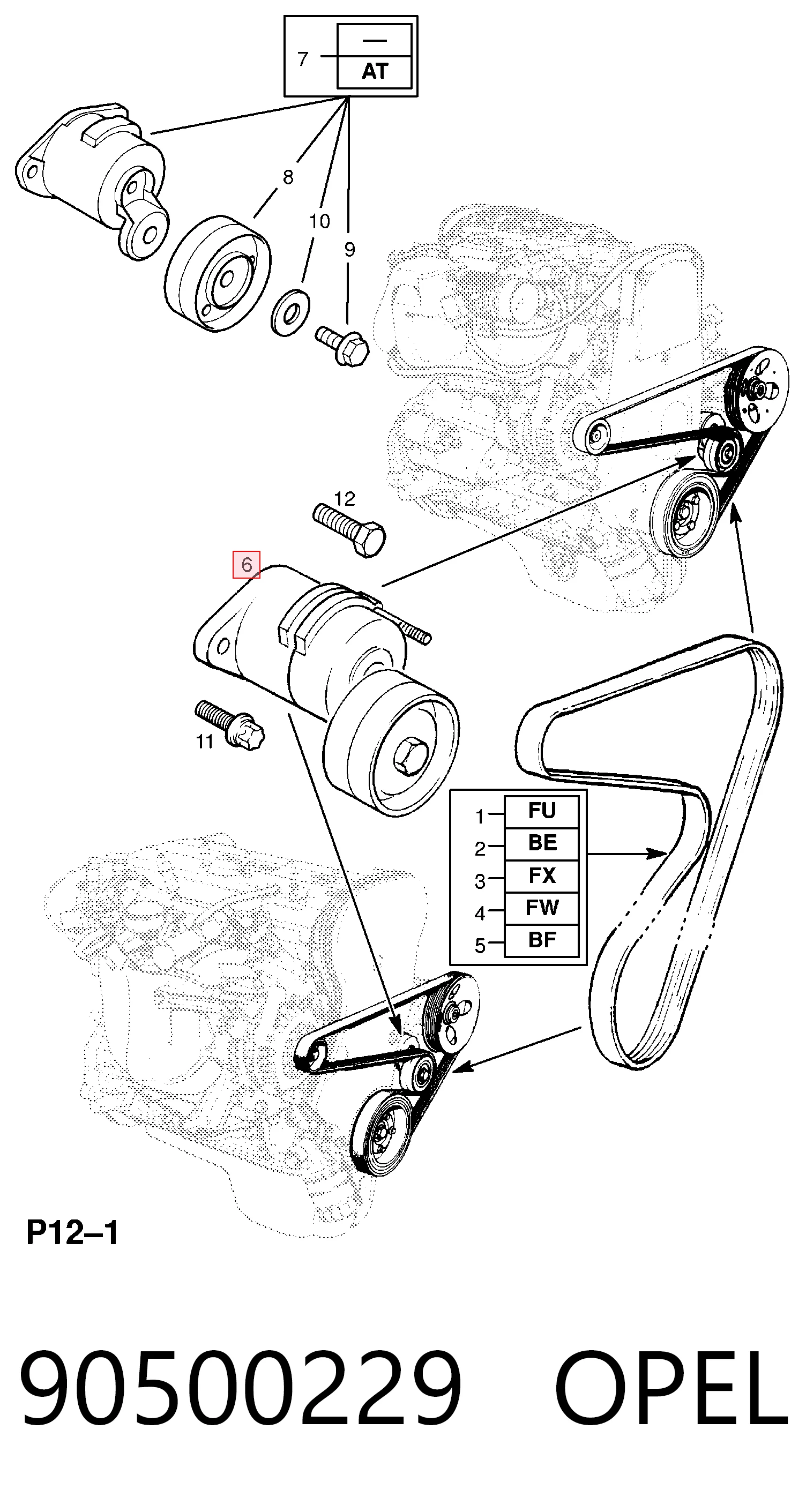 Comprar Tensor de correa poli V  Vectra  36