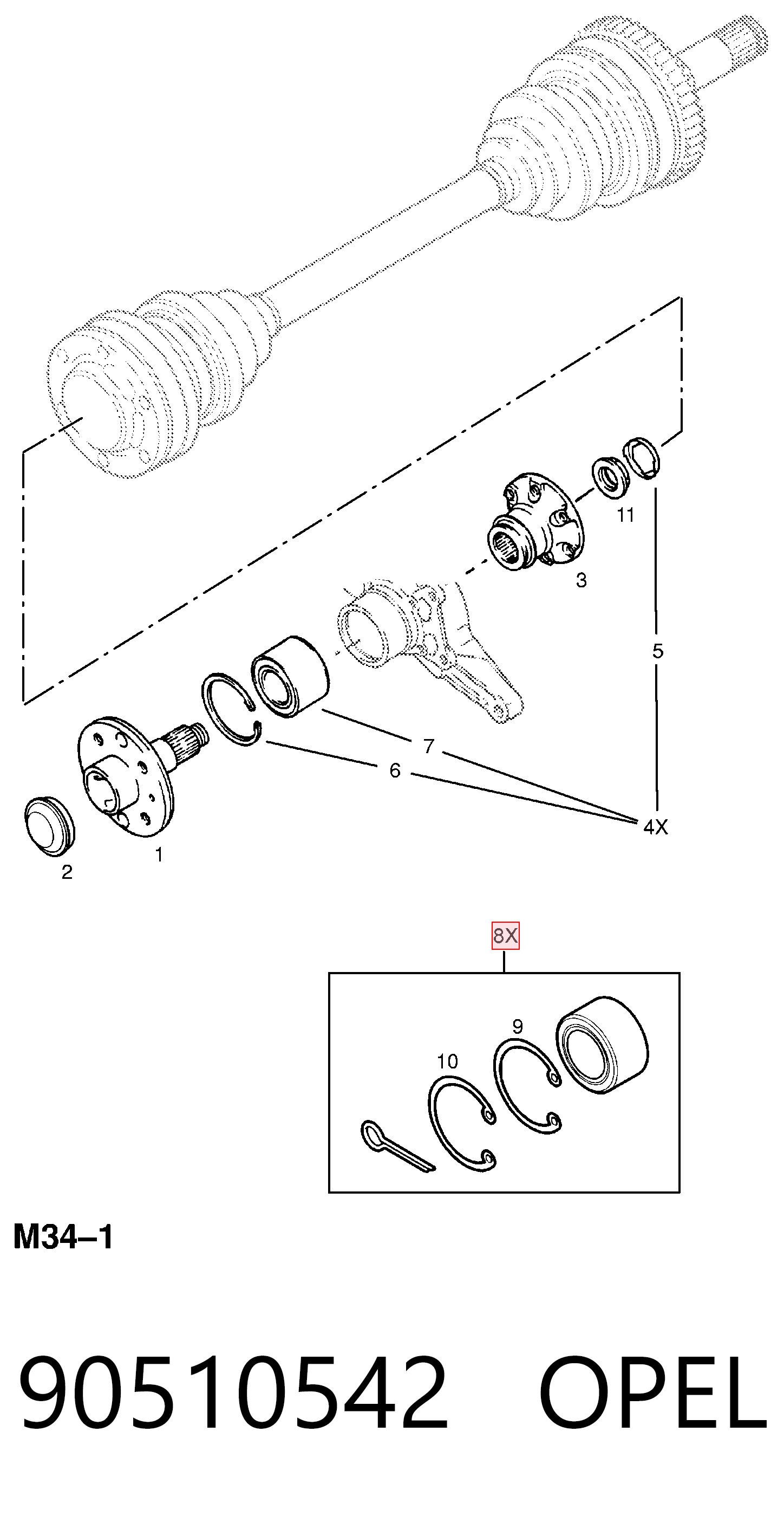 90510542 Opel