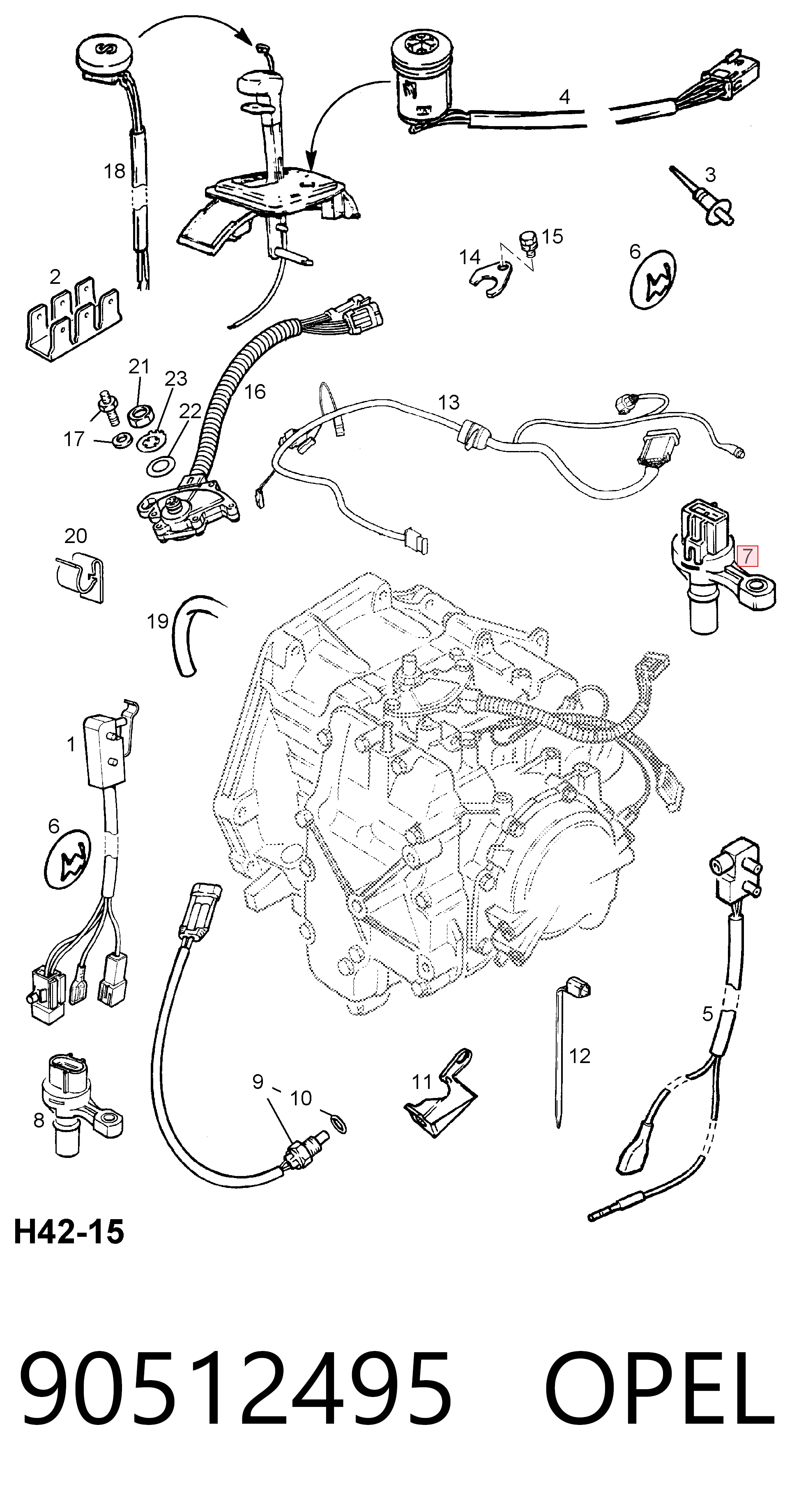 Sensor de velocidad 1238112 General Motors