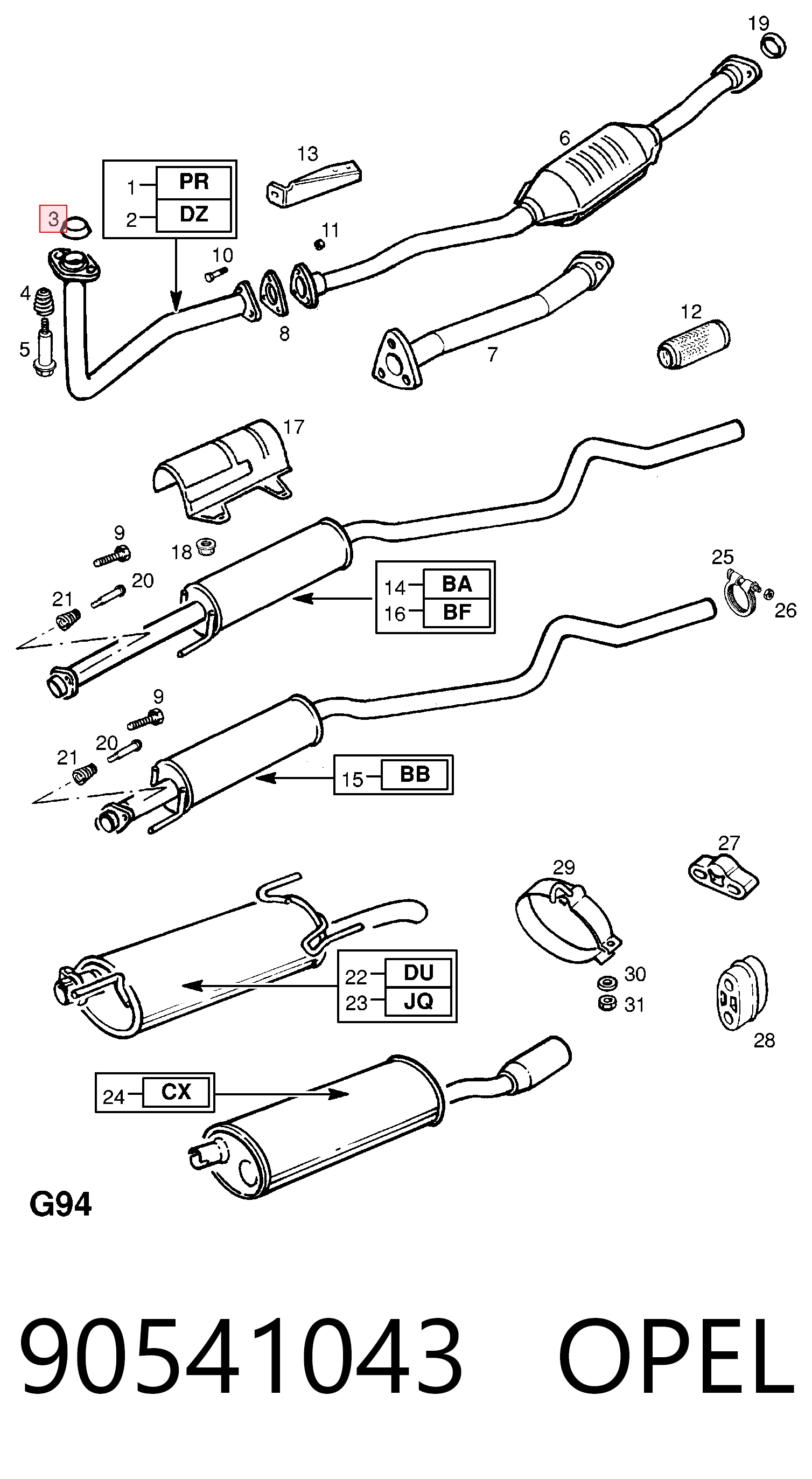 90541043 Opel