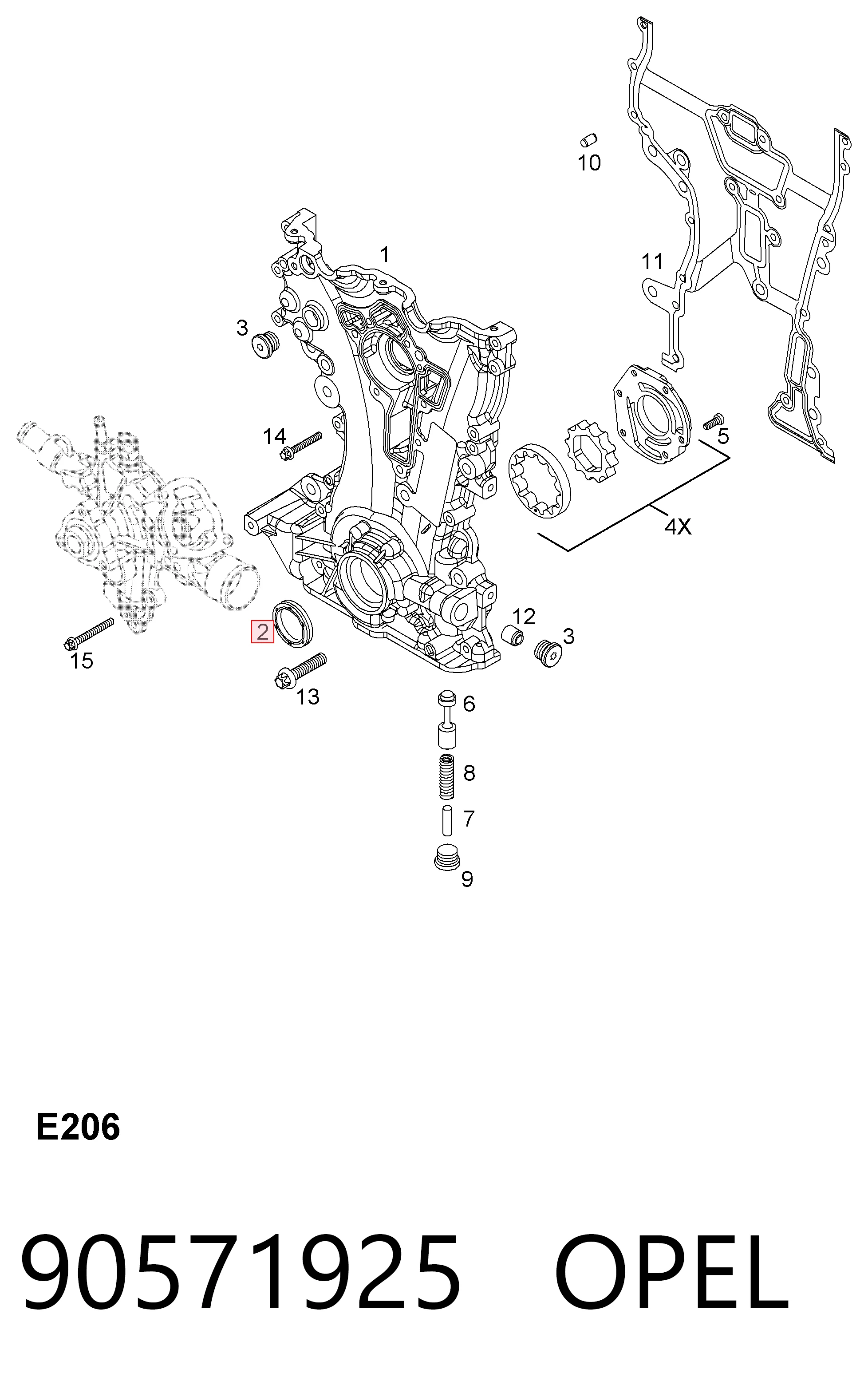 Retén de cigüeñal frontal Opel Vectra  desde 8,17 €