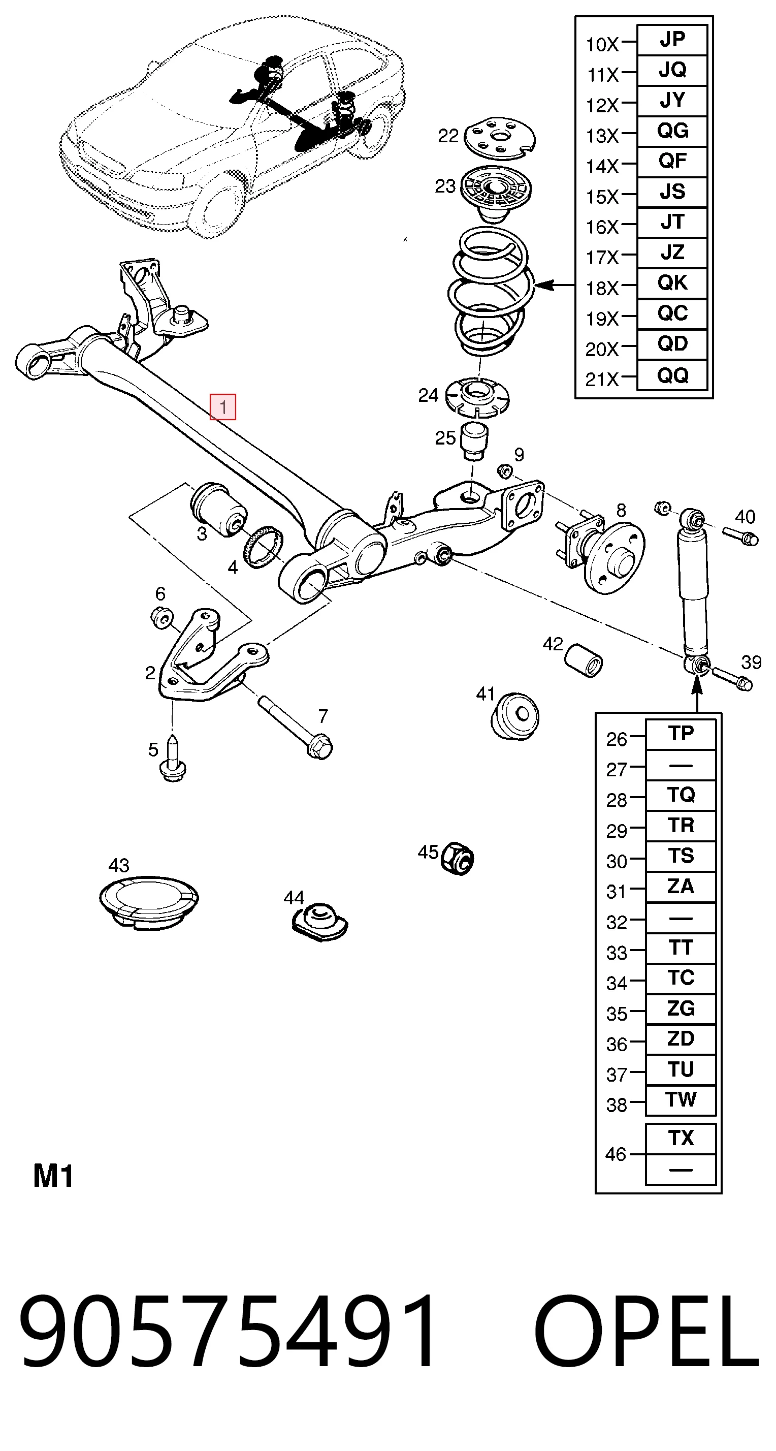 Comprar Subchasis trasero soporte motor Opel Astra  F69 a bajo precio