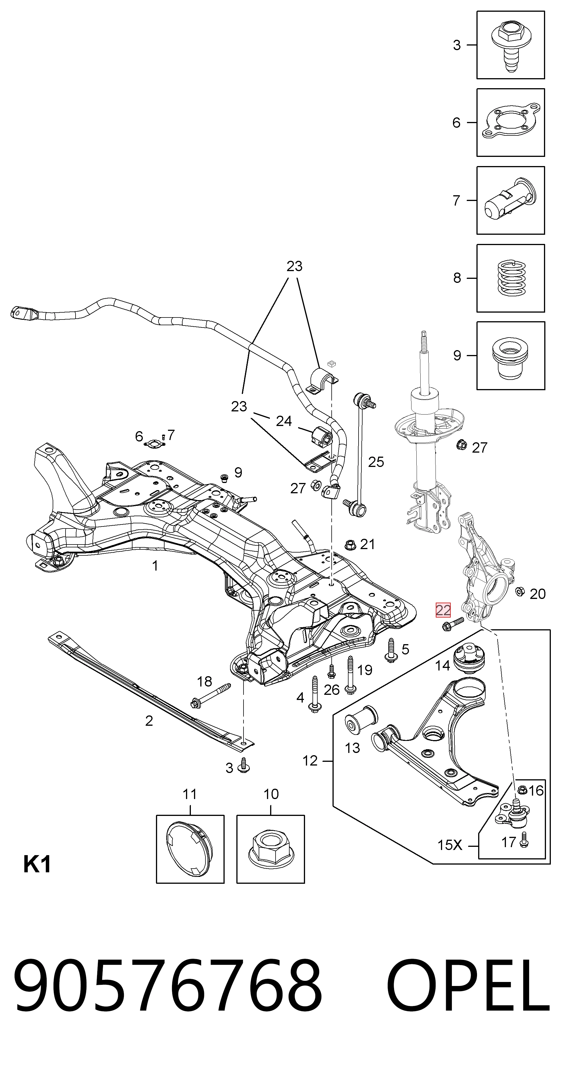 90576768 Opel 