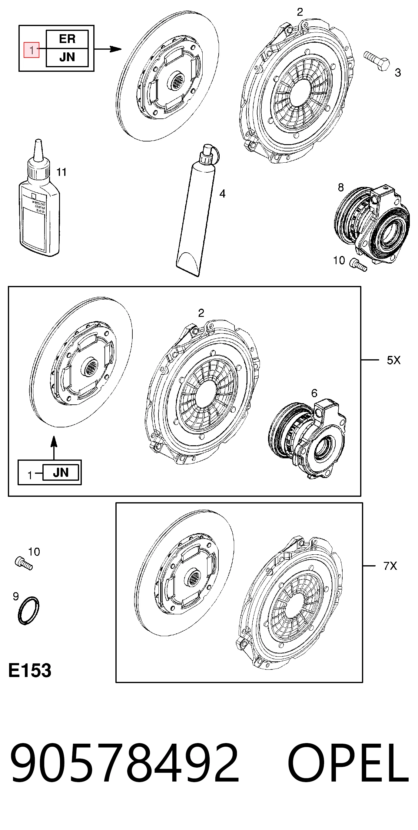 Embrague de disco Fiat/Alfa/Lancia 55562027