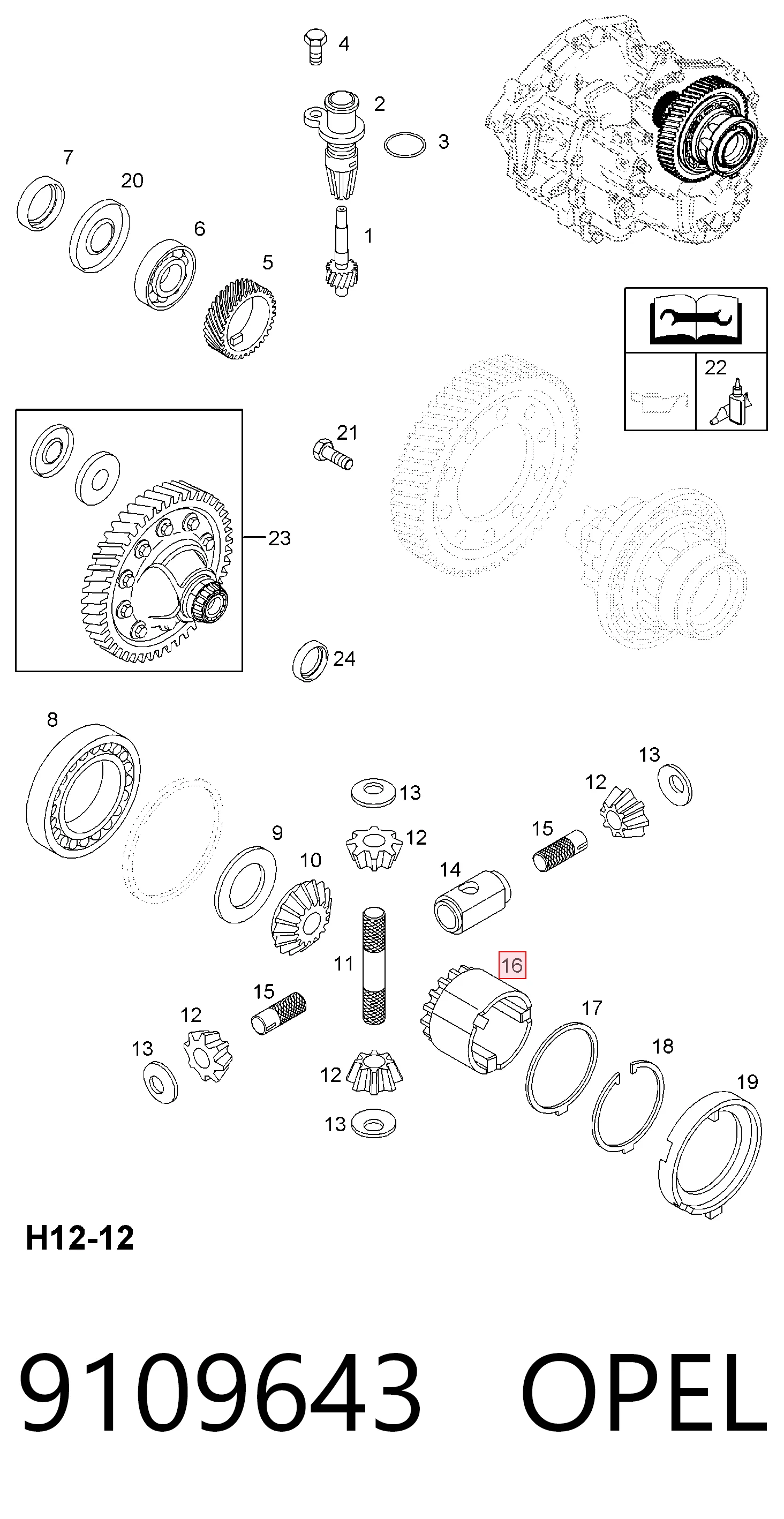 8200101042 Nissan/Infiniti Satélite del diferencial