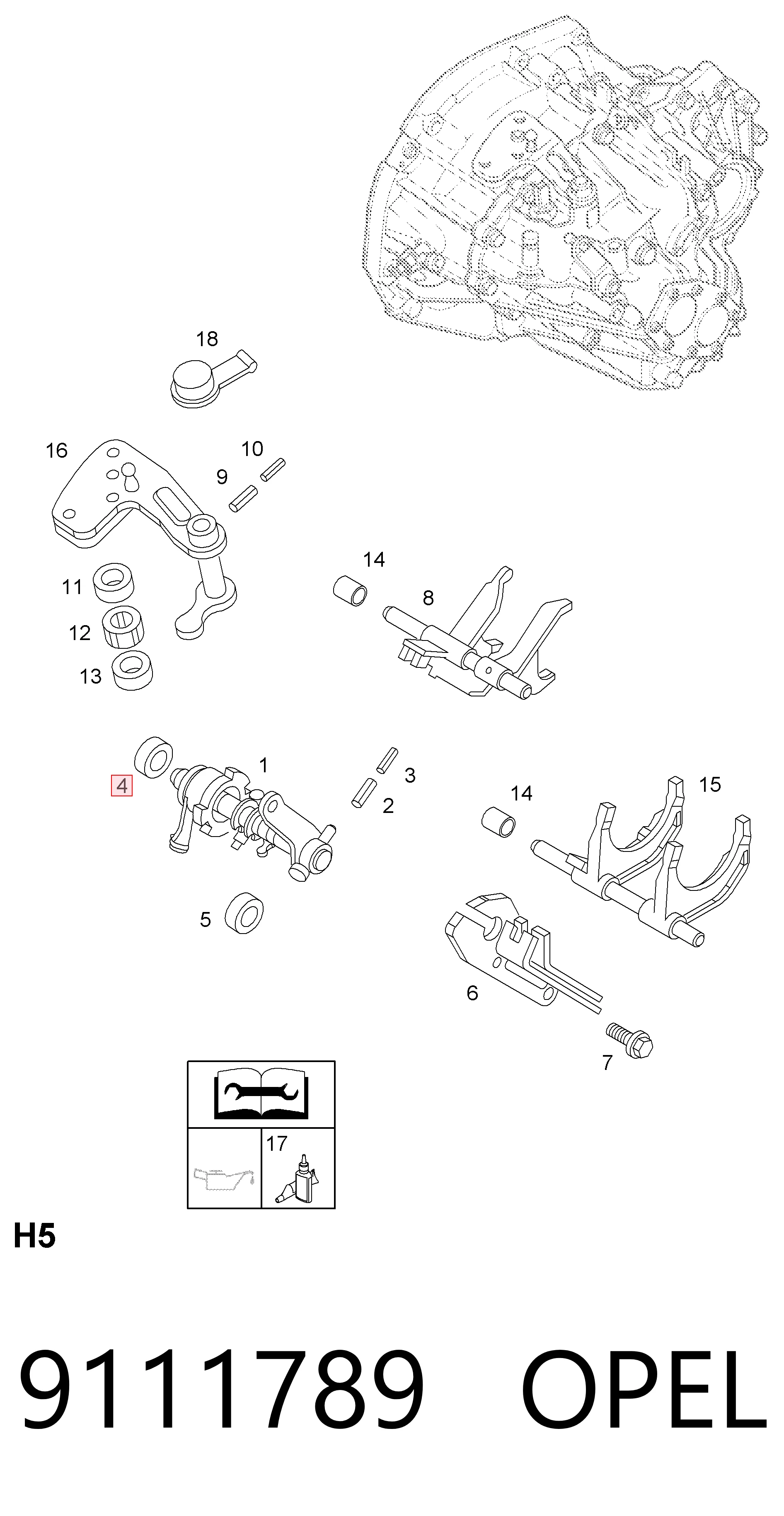 Comprar Buje del mecanismo de cambio (palanca selectora) Opel Vivaro  F7 a bajo precio