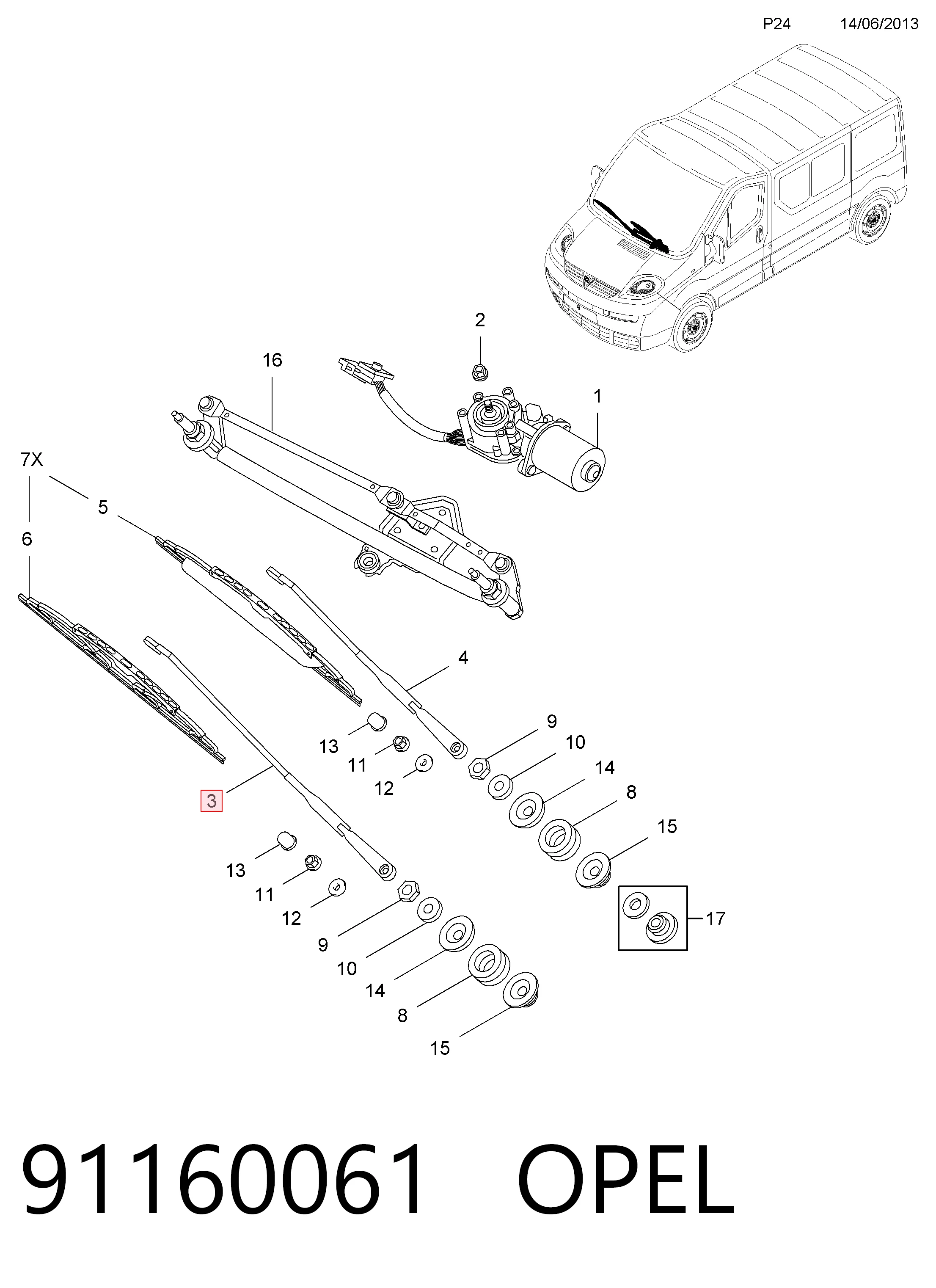 Brazo de limpiaparabrisas Renault Trafic II desde 37,75 €