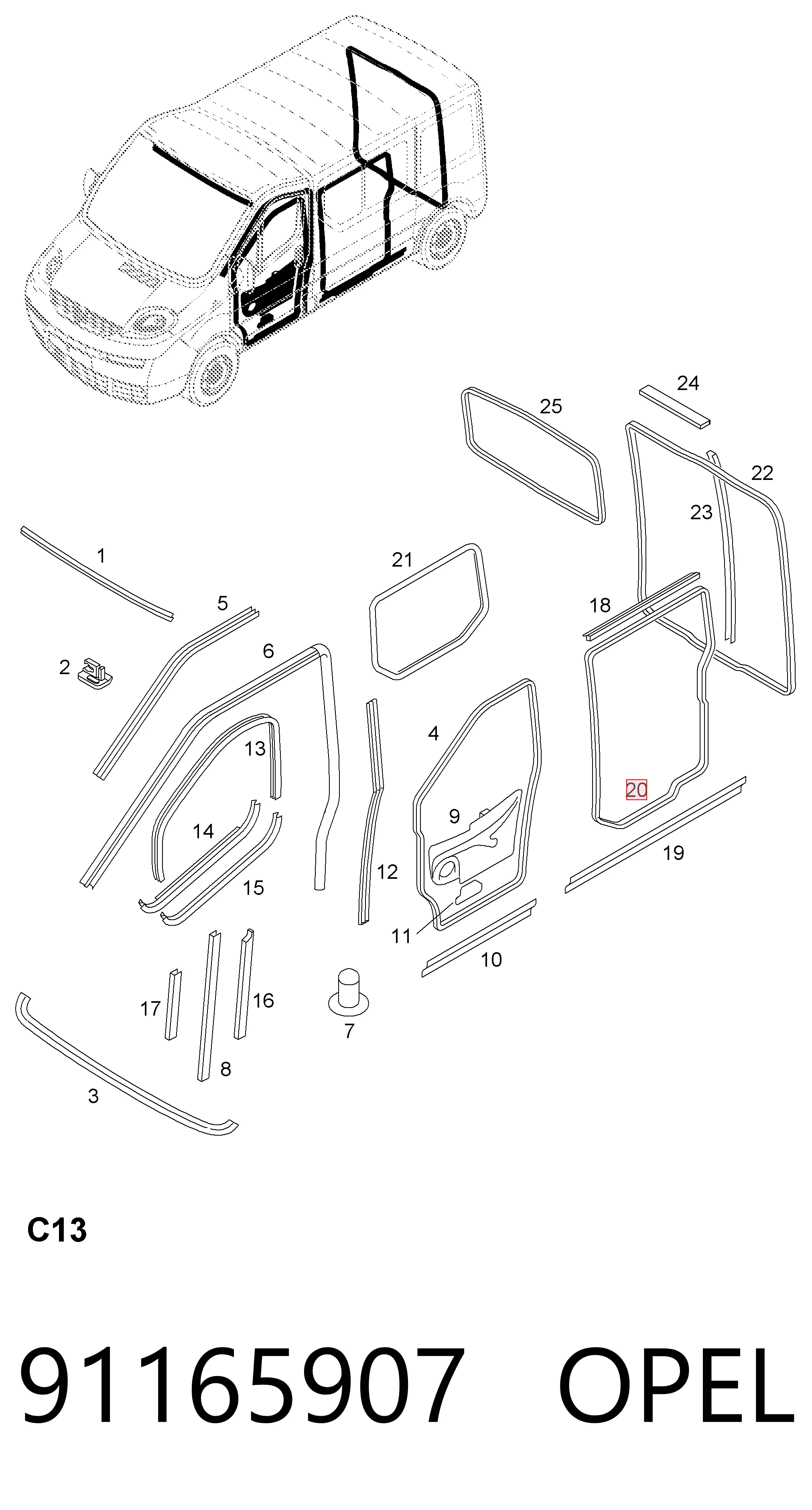 91165907 Opel