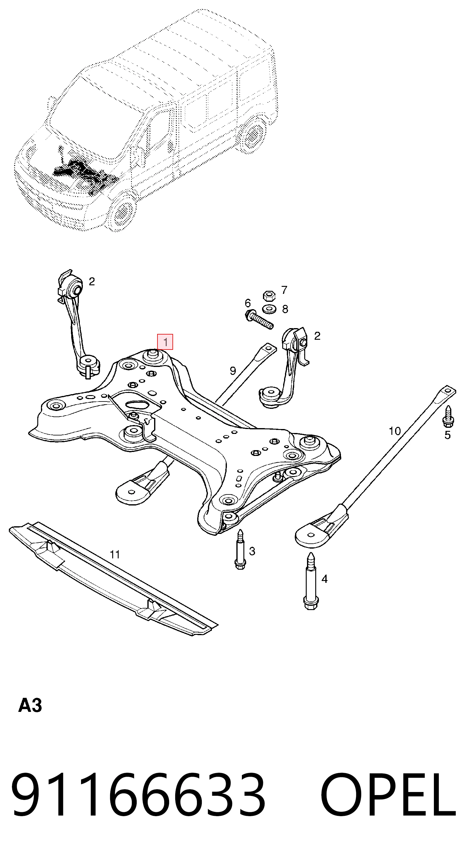 Subchasis delantero soporte motor Nissan/Infiniti 8200039866 precio, desde 278,68 EUR