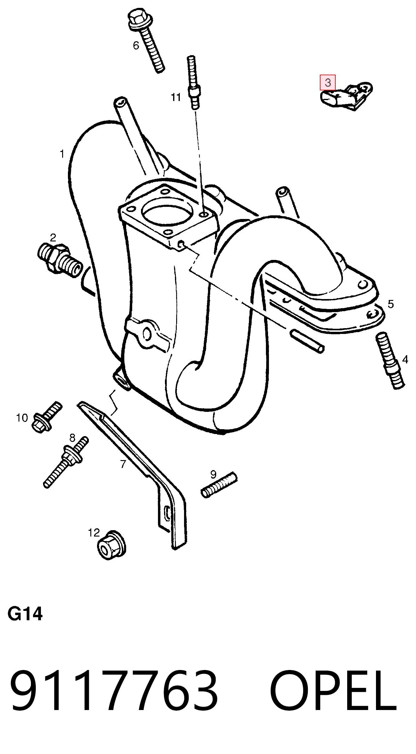 9117763 Opel Sensor De Presion Del Colector De Admision